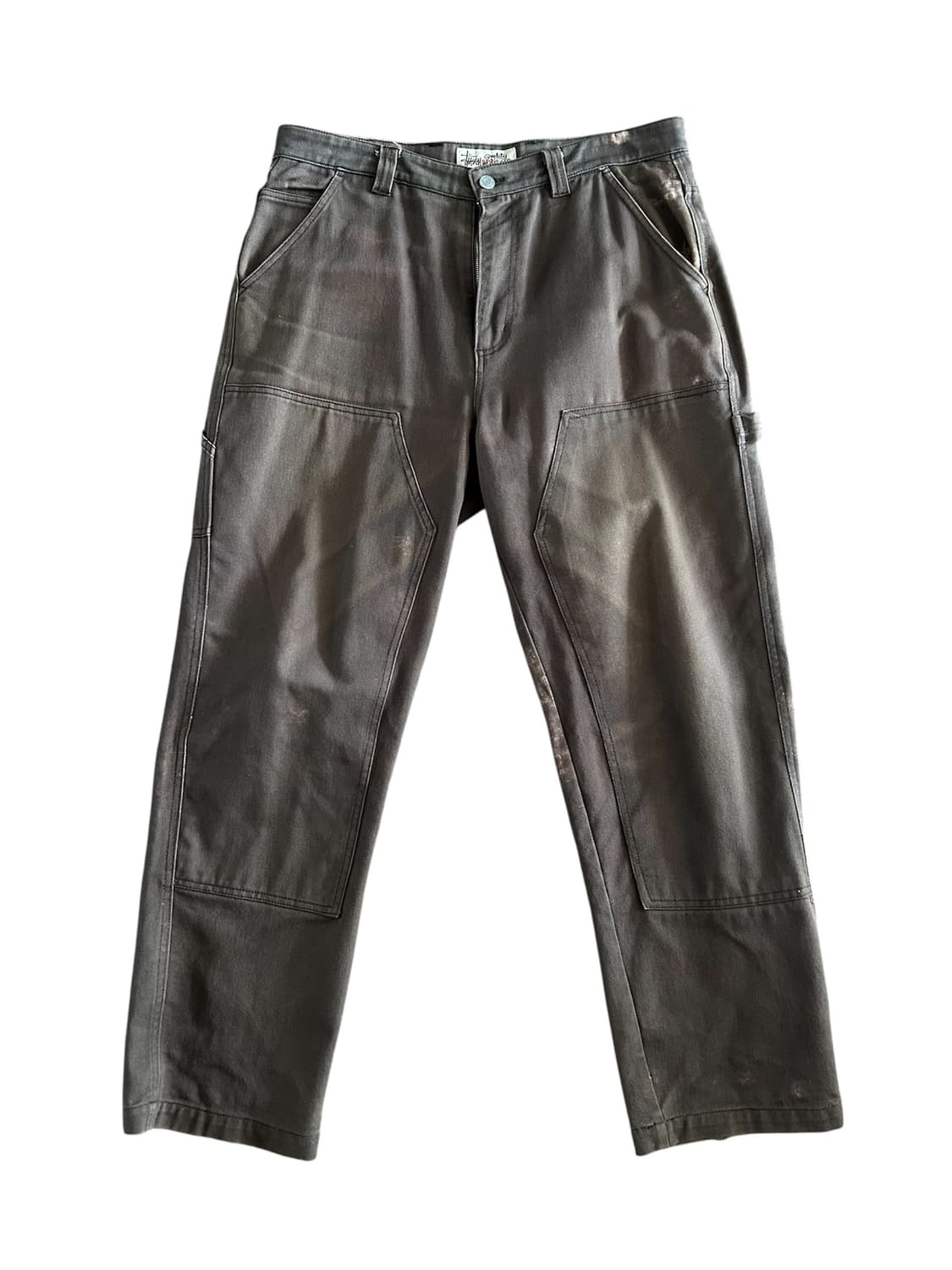 [34] 스투시 스포티드 블리치 워크팬츠 브라운 상품이미지1