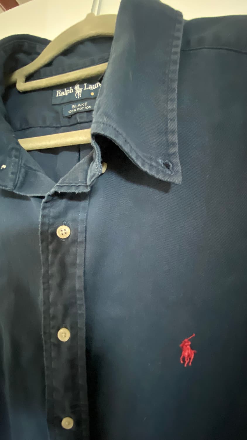 폴로 랄프로렌 네이비 반팔셔츠 XL 상품이미지3