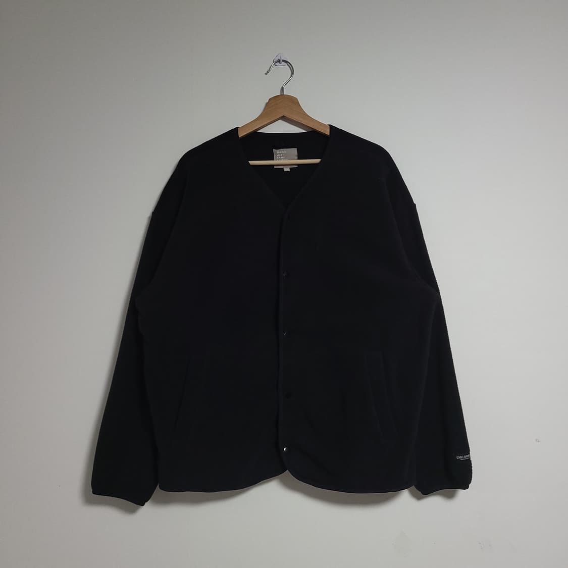 (L) SPAO 스파오 플리스 가디건 블랙 상품이미지1