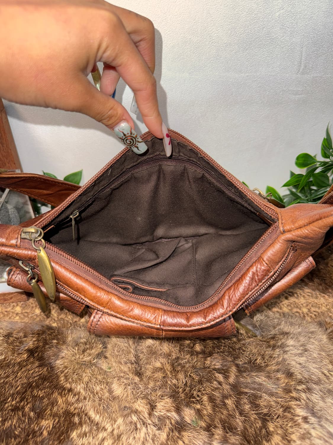 Camel western buckle pocket belt bag 상품이미지4