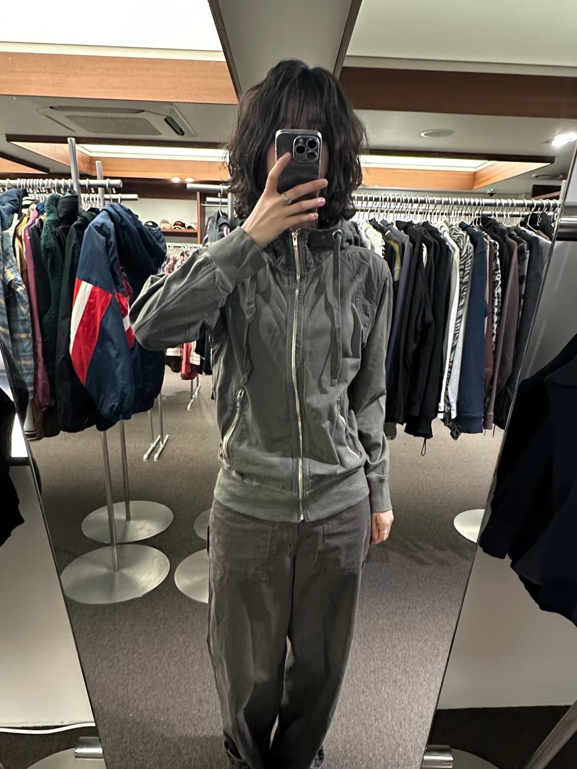 M)BALL 빈티지 하이넥 후드 워크 봄버 자켓 상품이미지2