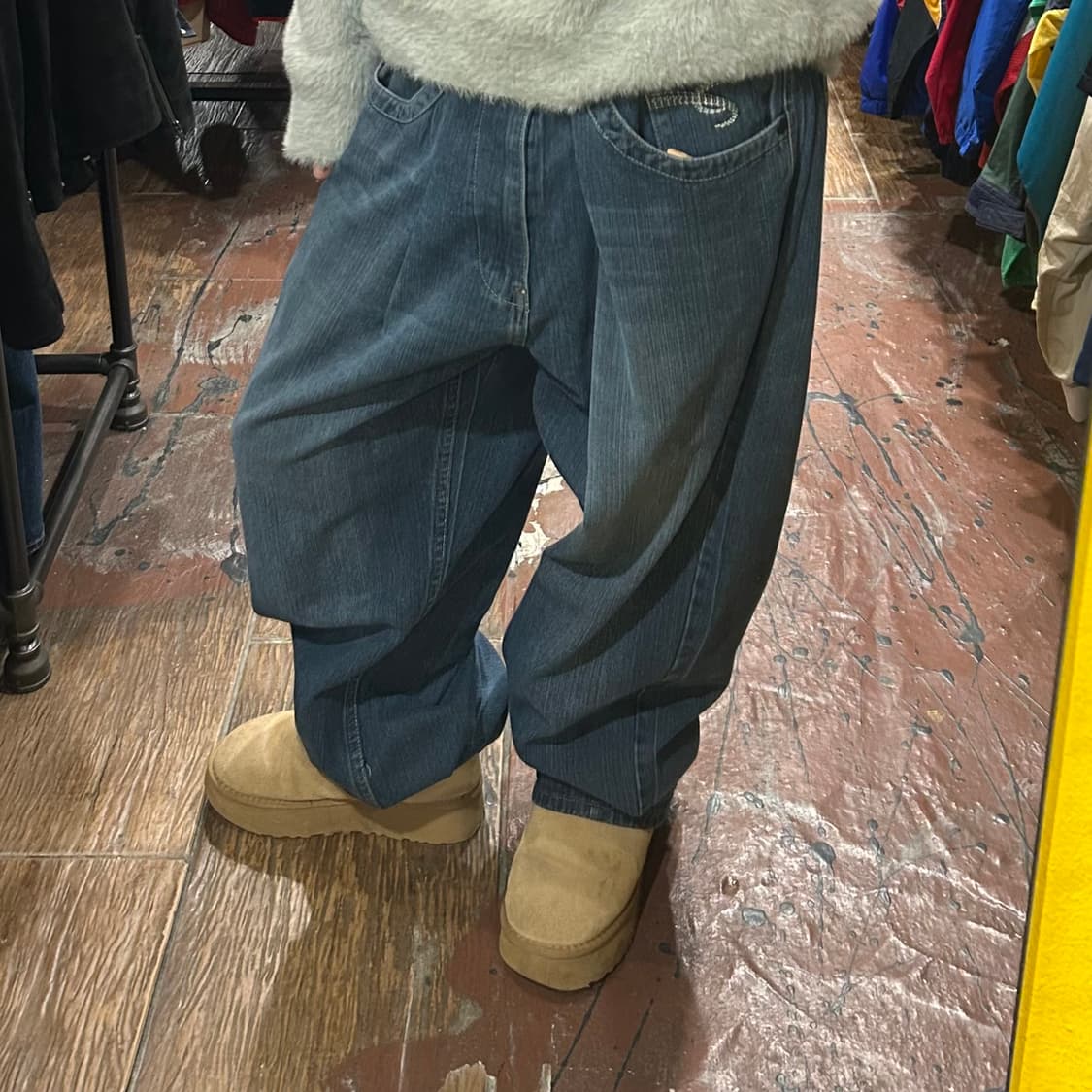 [HI] VTG 스티치 포켓 와이드 데님 상품이미지3