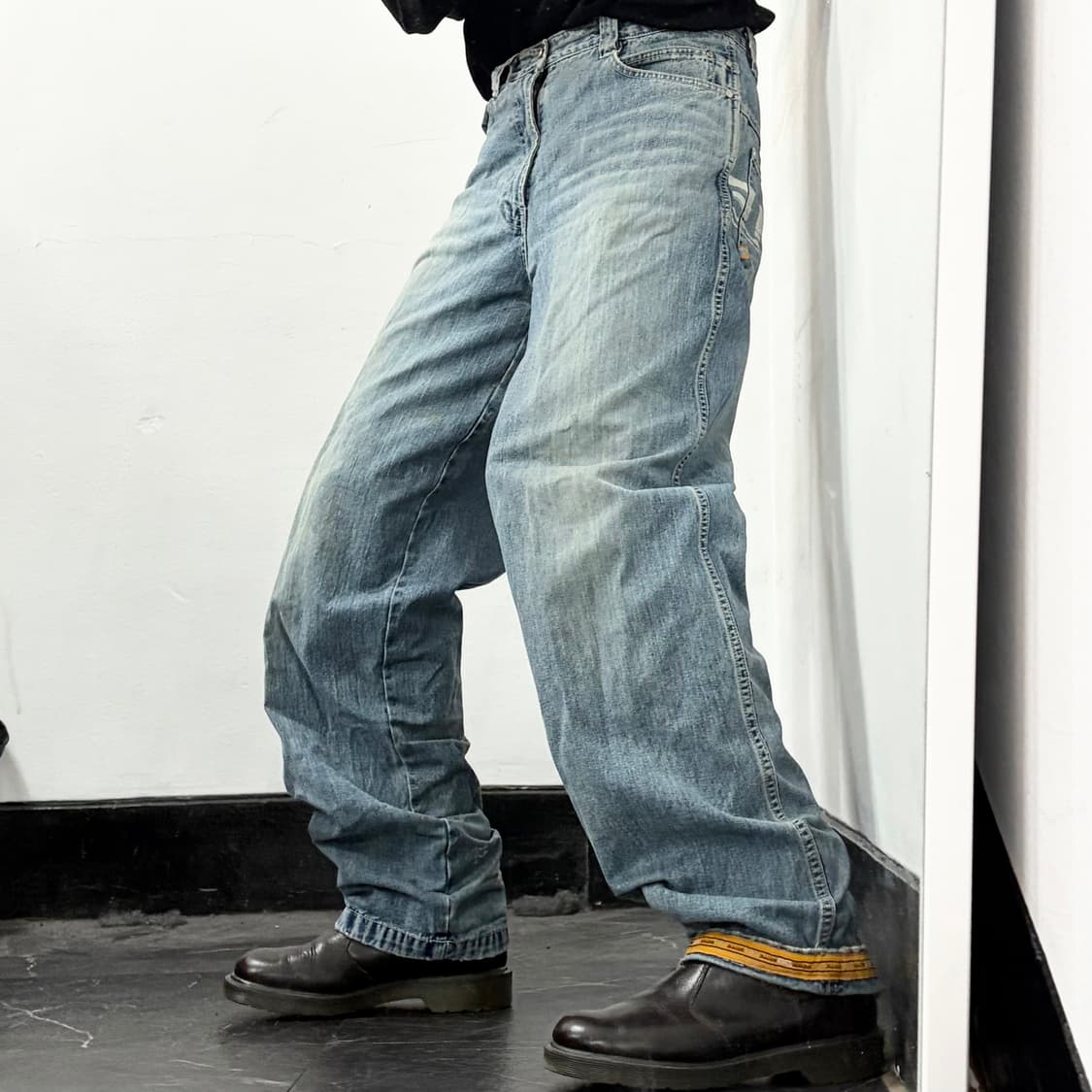 펠레펠레 올드스쿨 백로고 데님 팬츠 상품이미지3