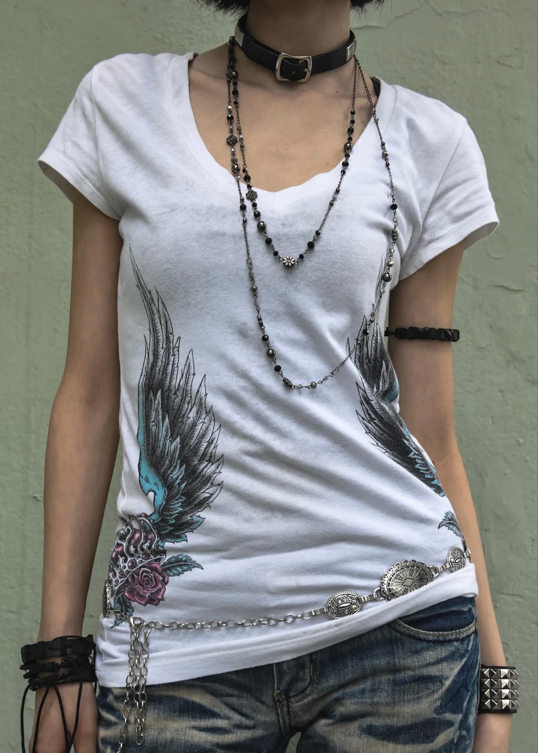White Wings Printed T-shirt 상품이미지2