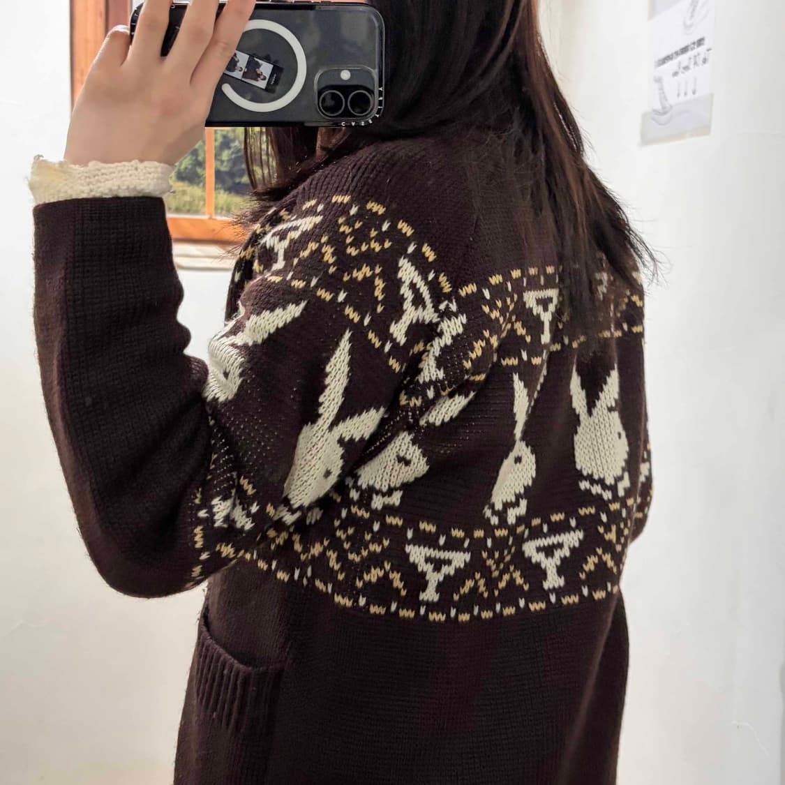 90s 플레이 보이 울 코위찬 가디건 상품이미지9