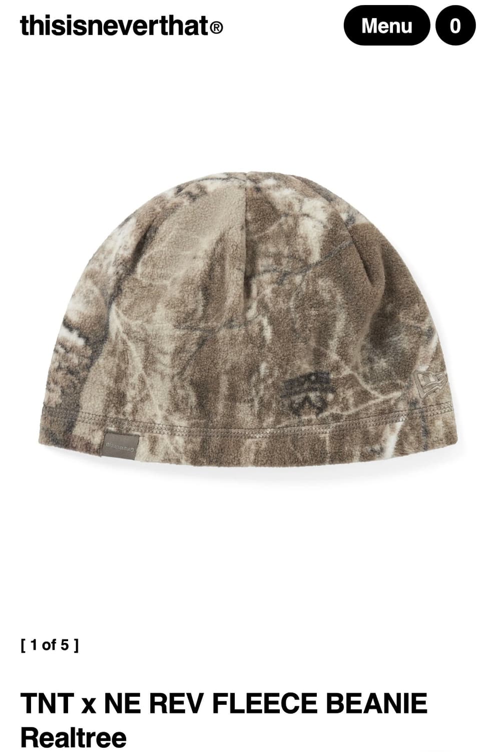 디스이즈네버댓) 뉴에라 리버시블 플리스 비니 리얼트리 상품이미지1