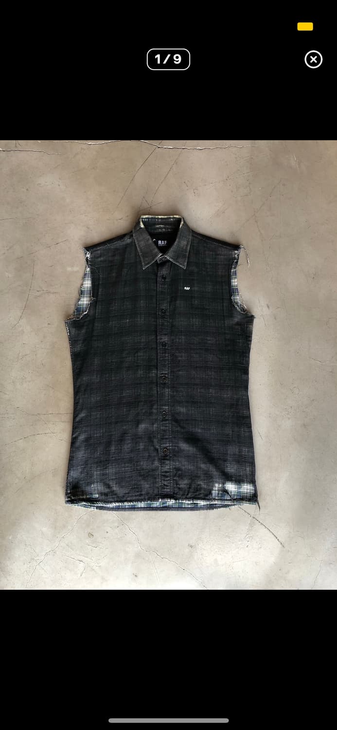 라프시몬스 RAF by SIMONS Cut-off Check Shirt  상품이미지6