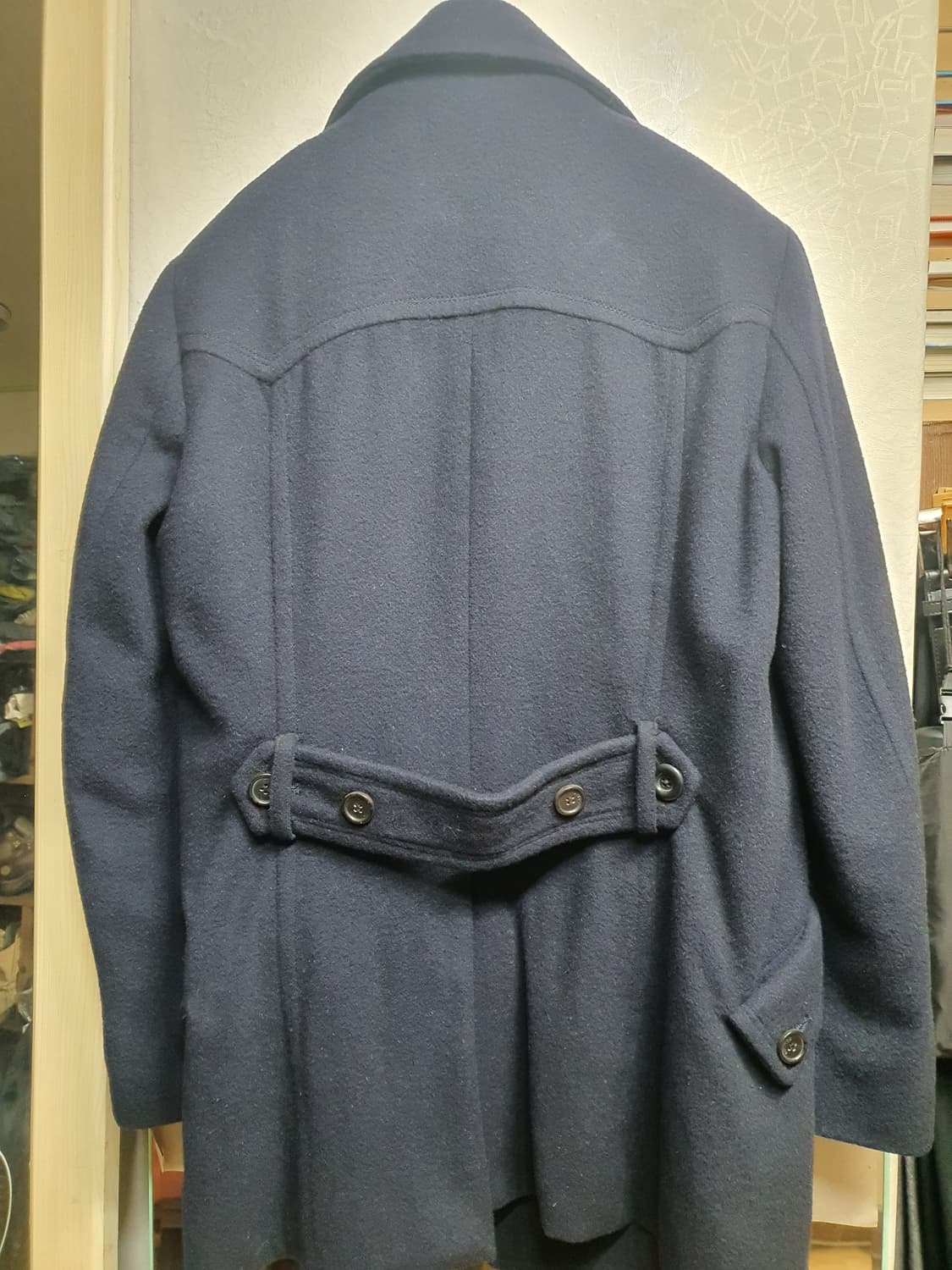 남성 네이비 하프코트 100 상품이미지6