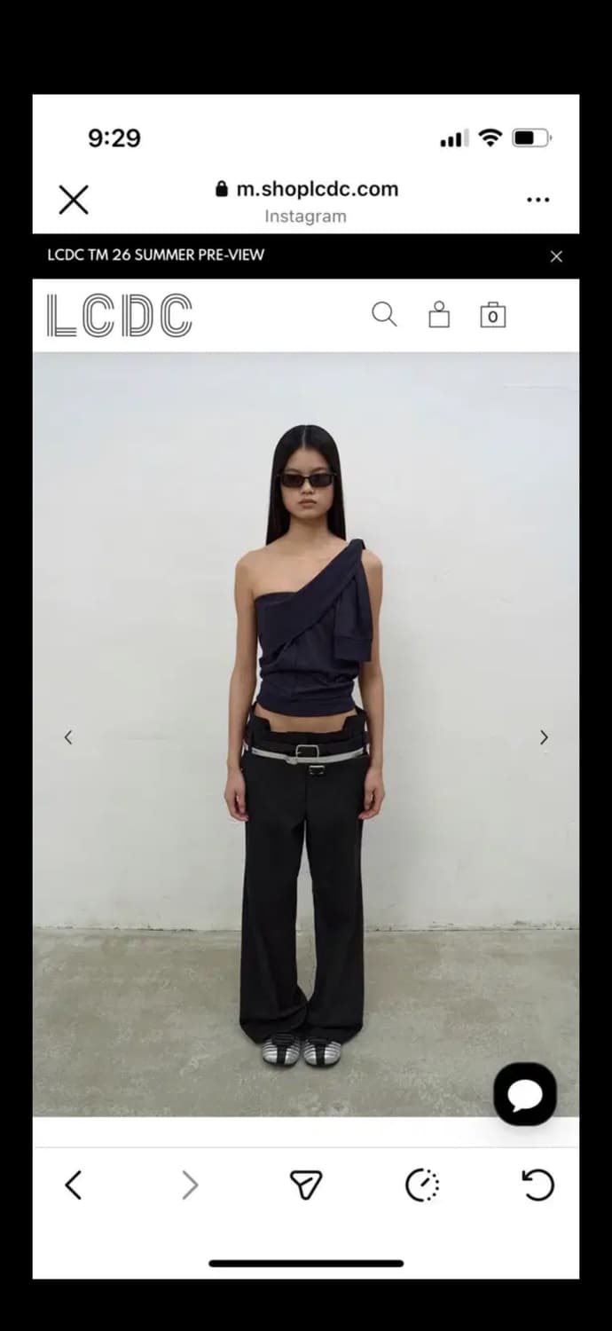 Lcdc BUSTIER DETAIL JERSEY TOP navy  상품이미지1