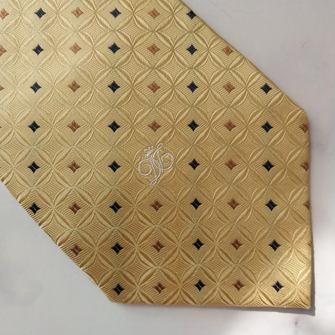 DAKS 닥스 실크 레몬 패턴 넥타이 9.7cm A+등급 K2368 상품이미지6