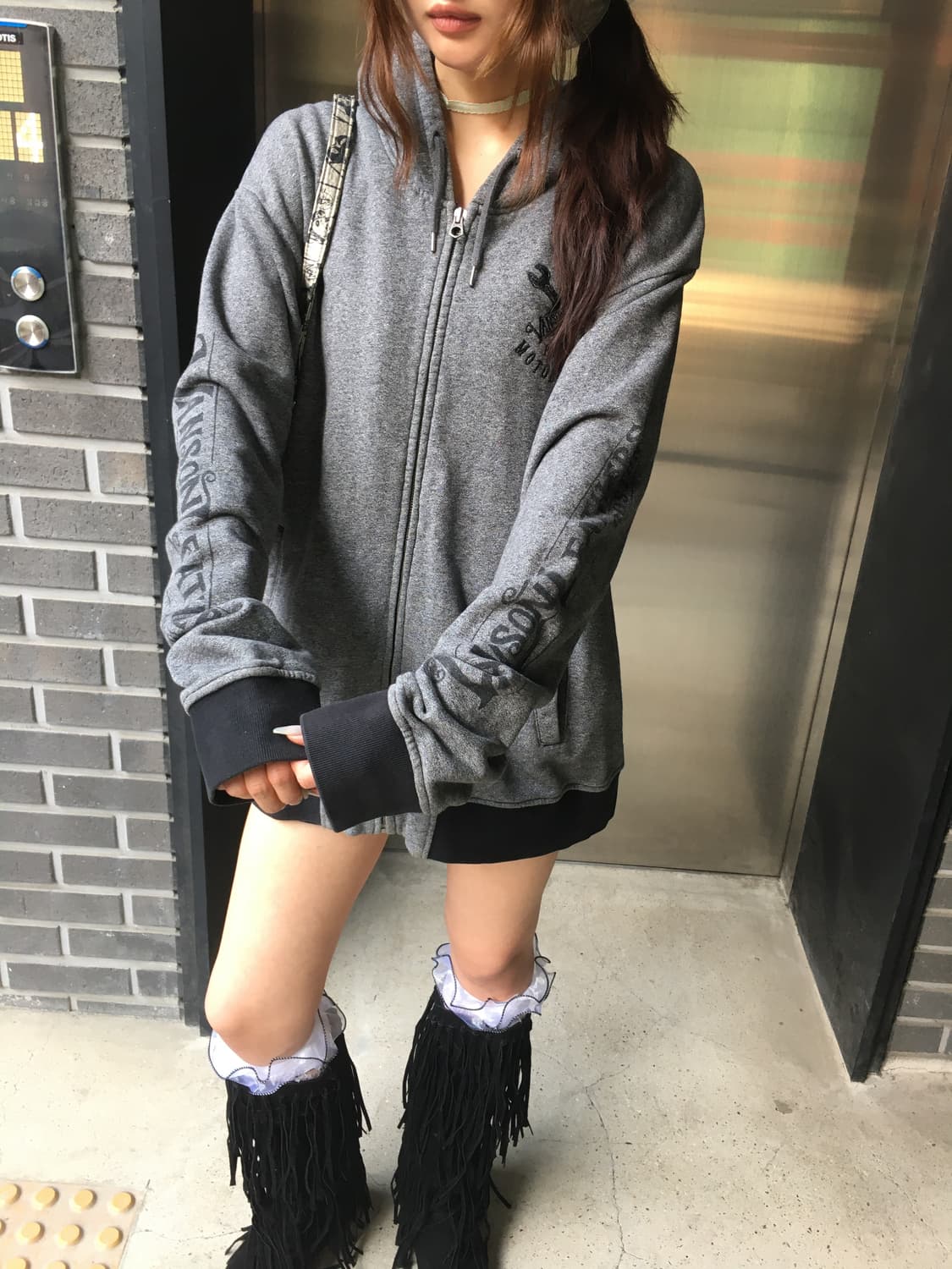 밴슨 스켈레톤 후드집업 상품이미지2