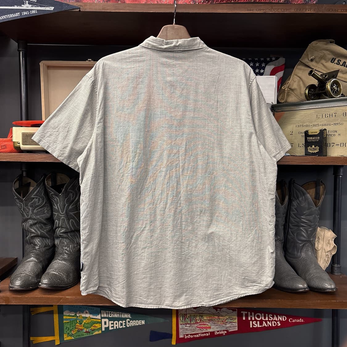 파타고니아 오가닉코튼 캐주얼 마이크로 체크 코튼 린넨셔츠 N1022 상품이미지2