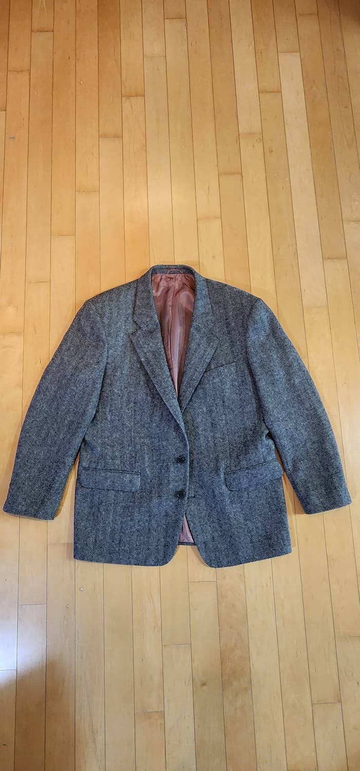 그레이 헤링본 트위드자켓 XL 상품이미지4