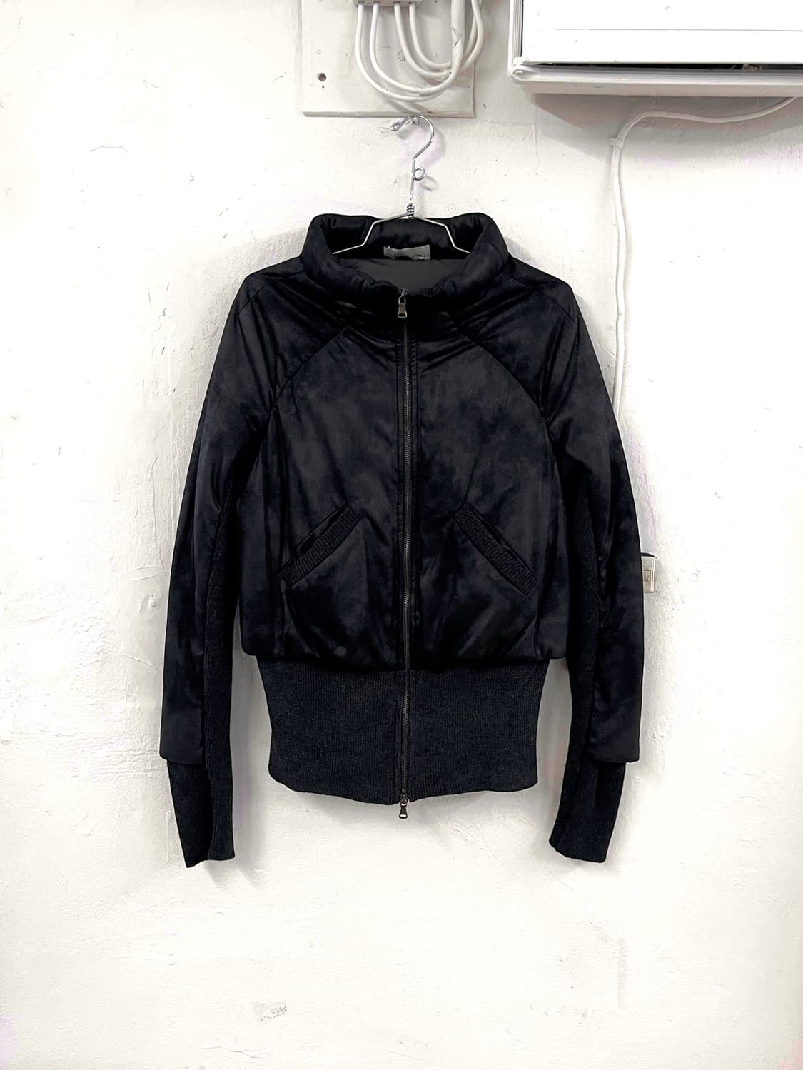 ALYSI 알리지 드레이핑 레더 자켓 상품이미지1