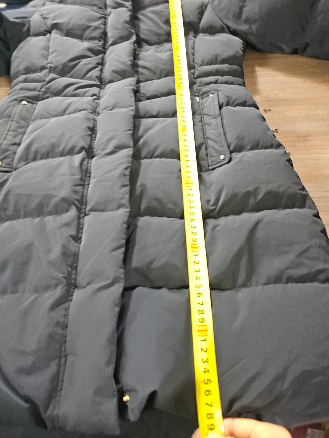 헤지스 모피  구스 패딩 90  진네이비 상품이미지10