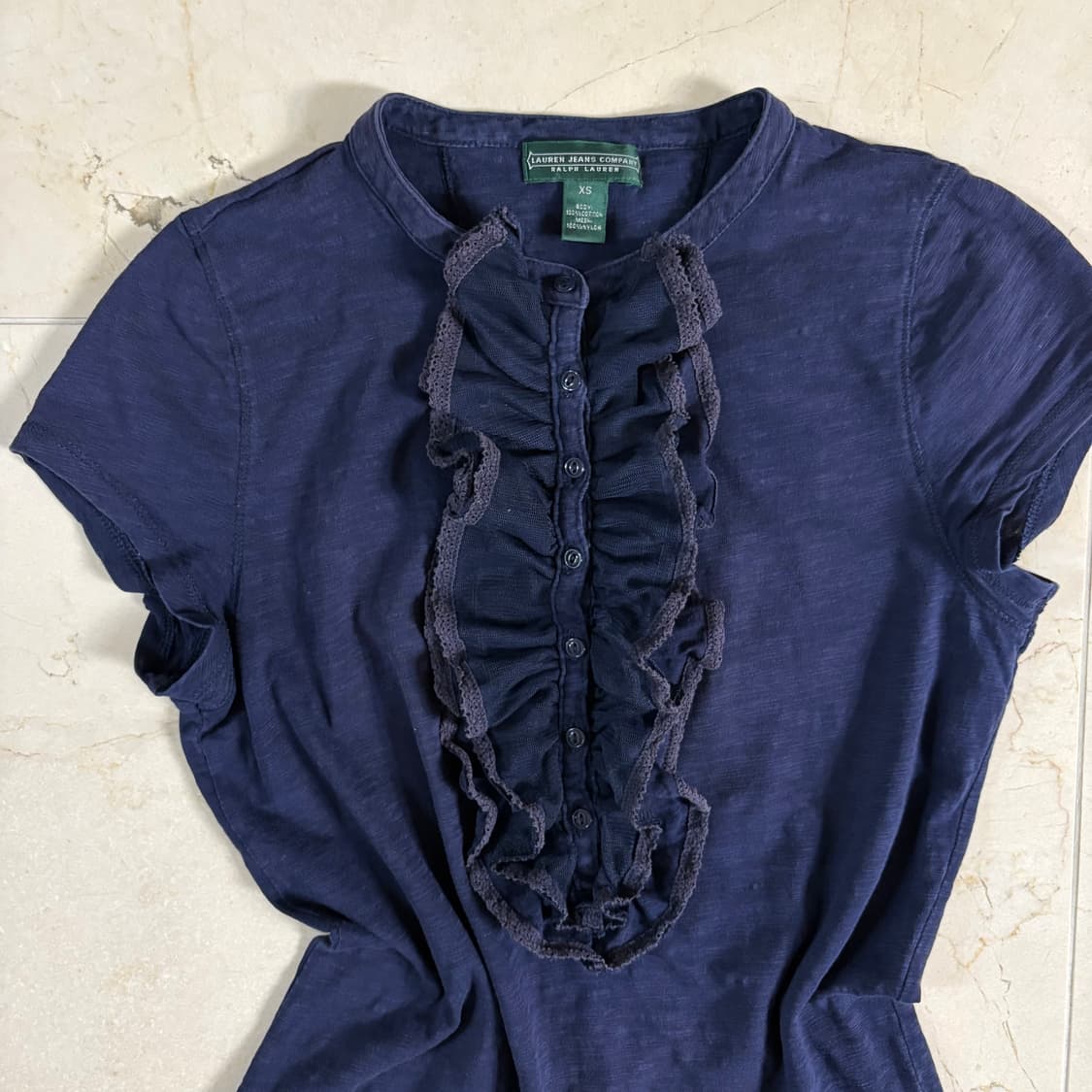 Ralph Lauren Ruffle Henley Tee 상품이미지8