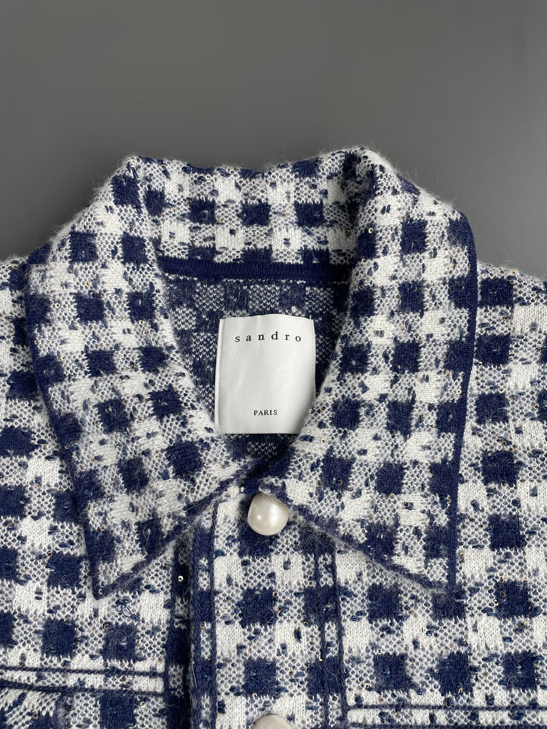 [3] 산드로 자카드 트위드 크롭 자켓 상품이미지3