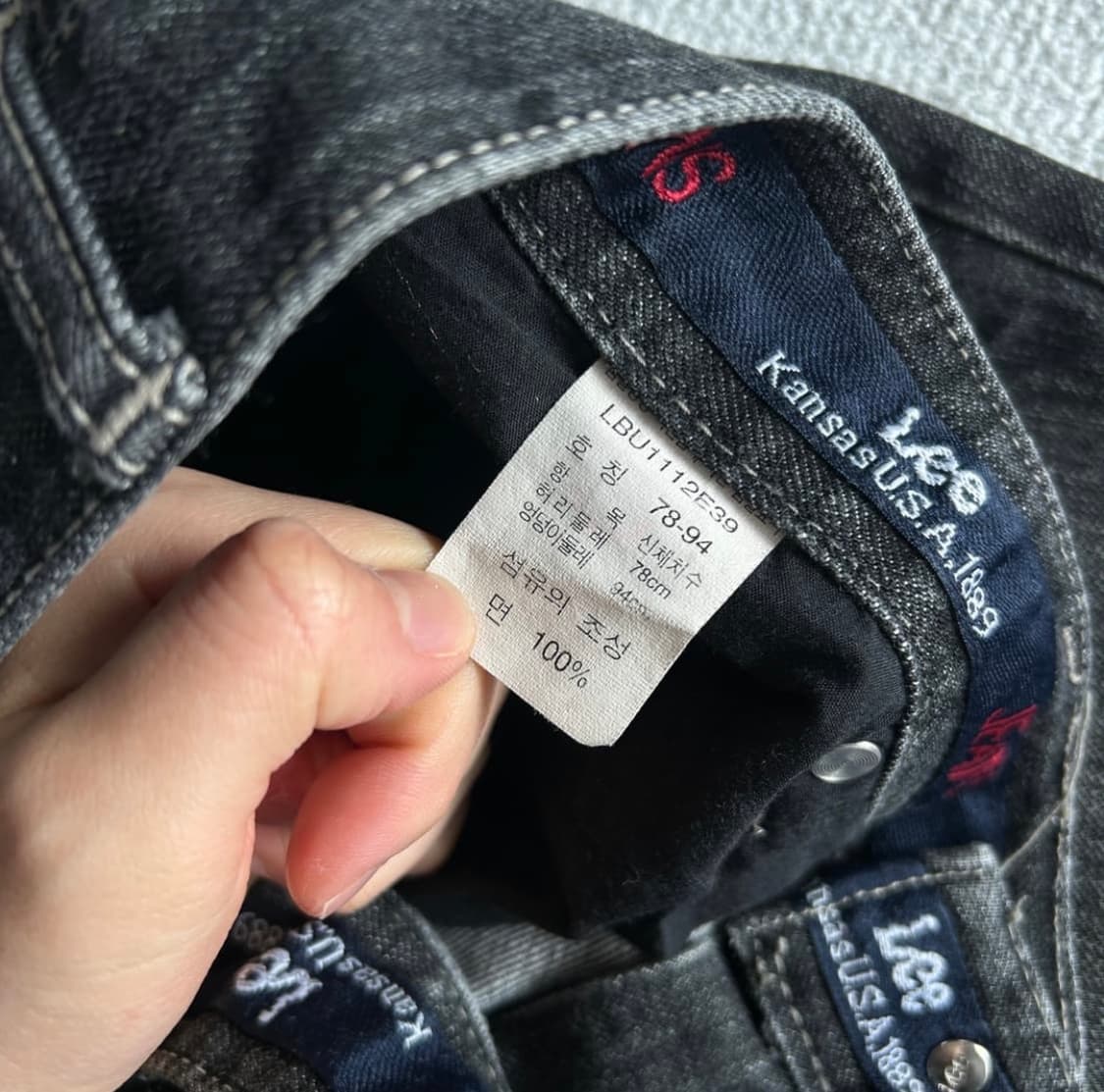 Lee 블랙 데님 상품이미지4