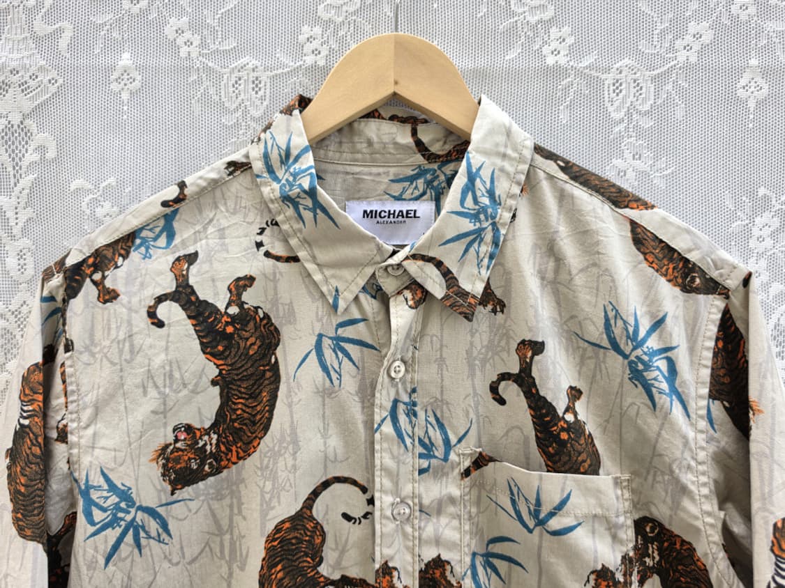 마이클 알렉산더 타이거 프린트 셔츠 상품이미지2