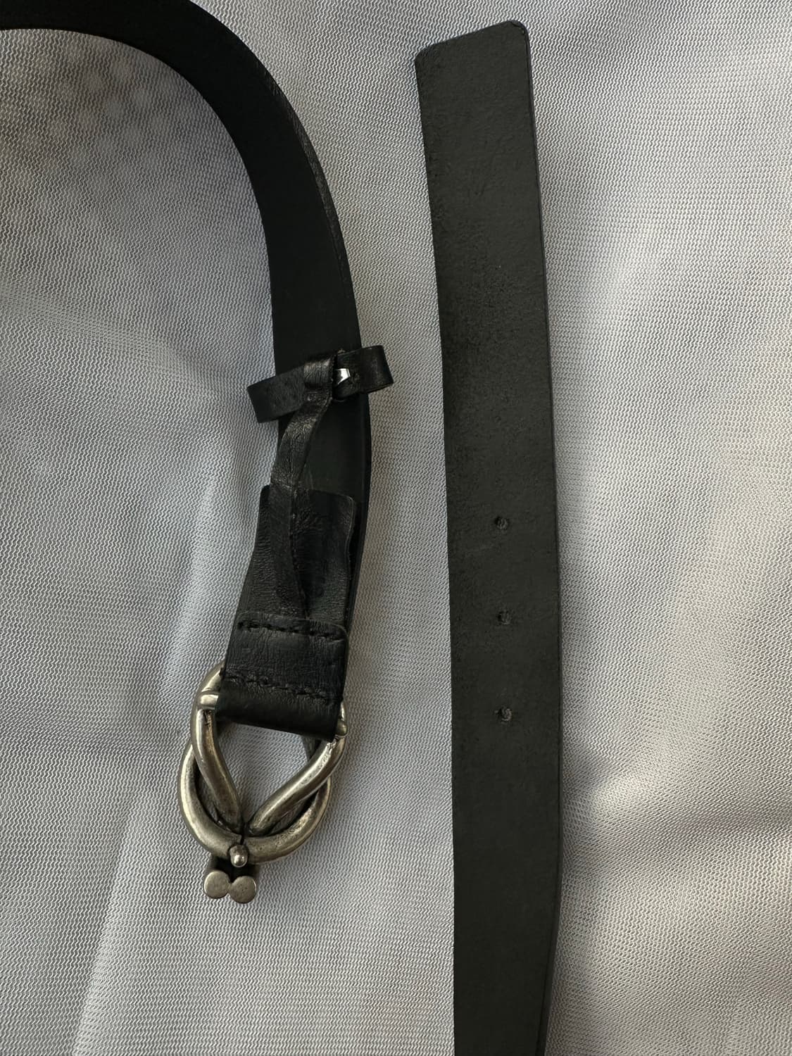 구찌 블랙 가죽 매듭 버클 벨트 상품이미지6