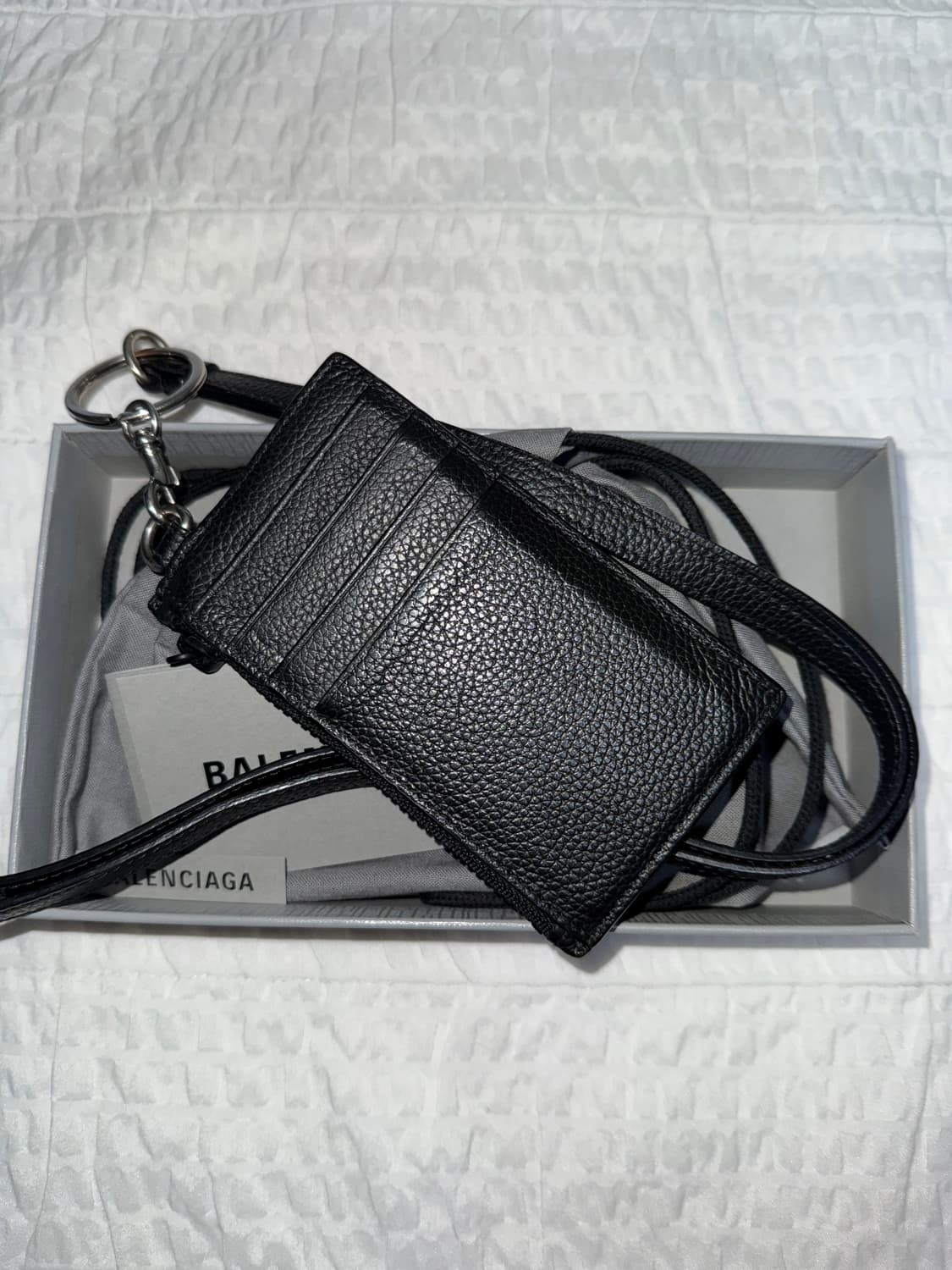 [os] 발렌시아가 kar 키링체인 카드케이스 블랙 상품이미지4