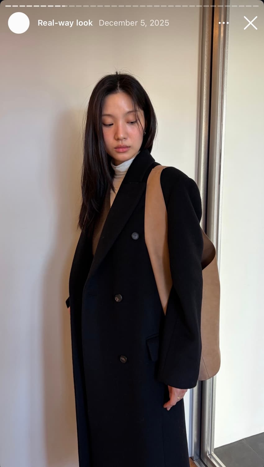 Erica Double Breasted Coat / Black 상품이미지3