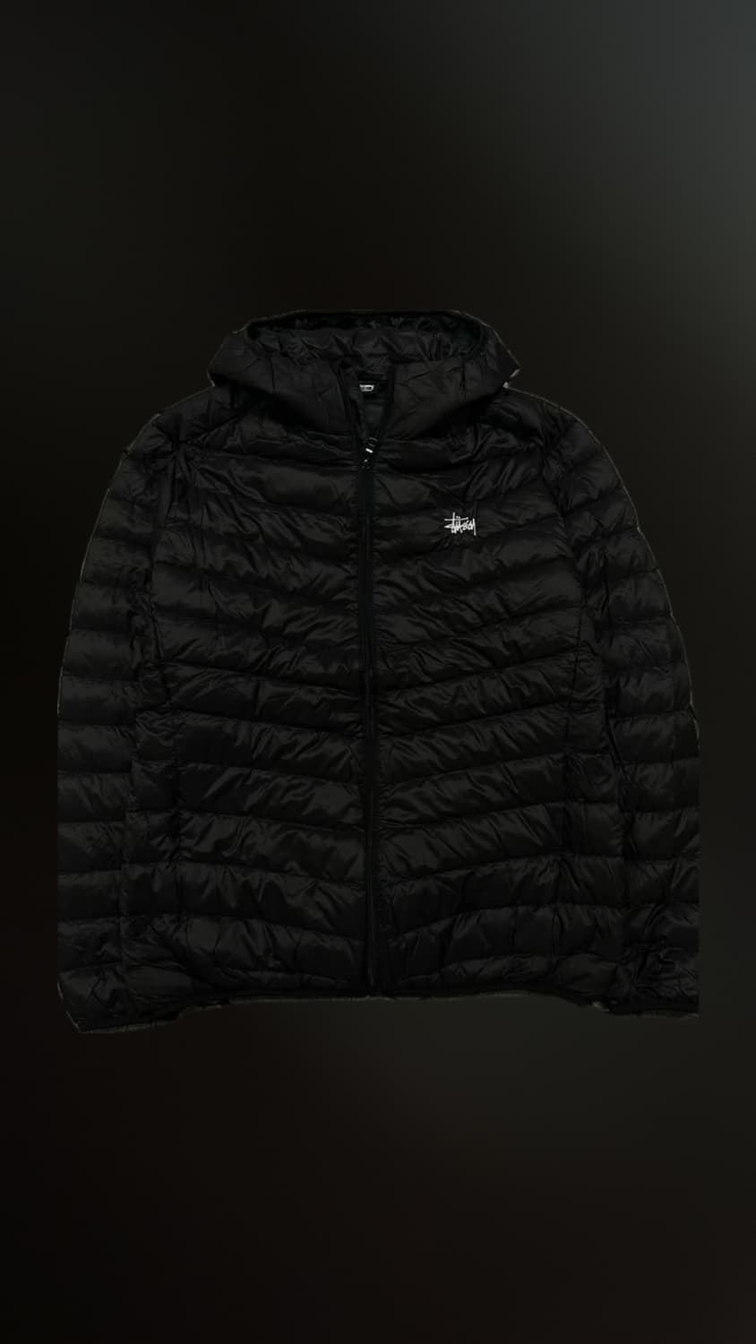스투시 블랙 경량패딩 상품이미지1