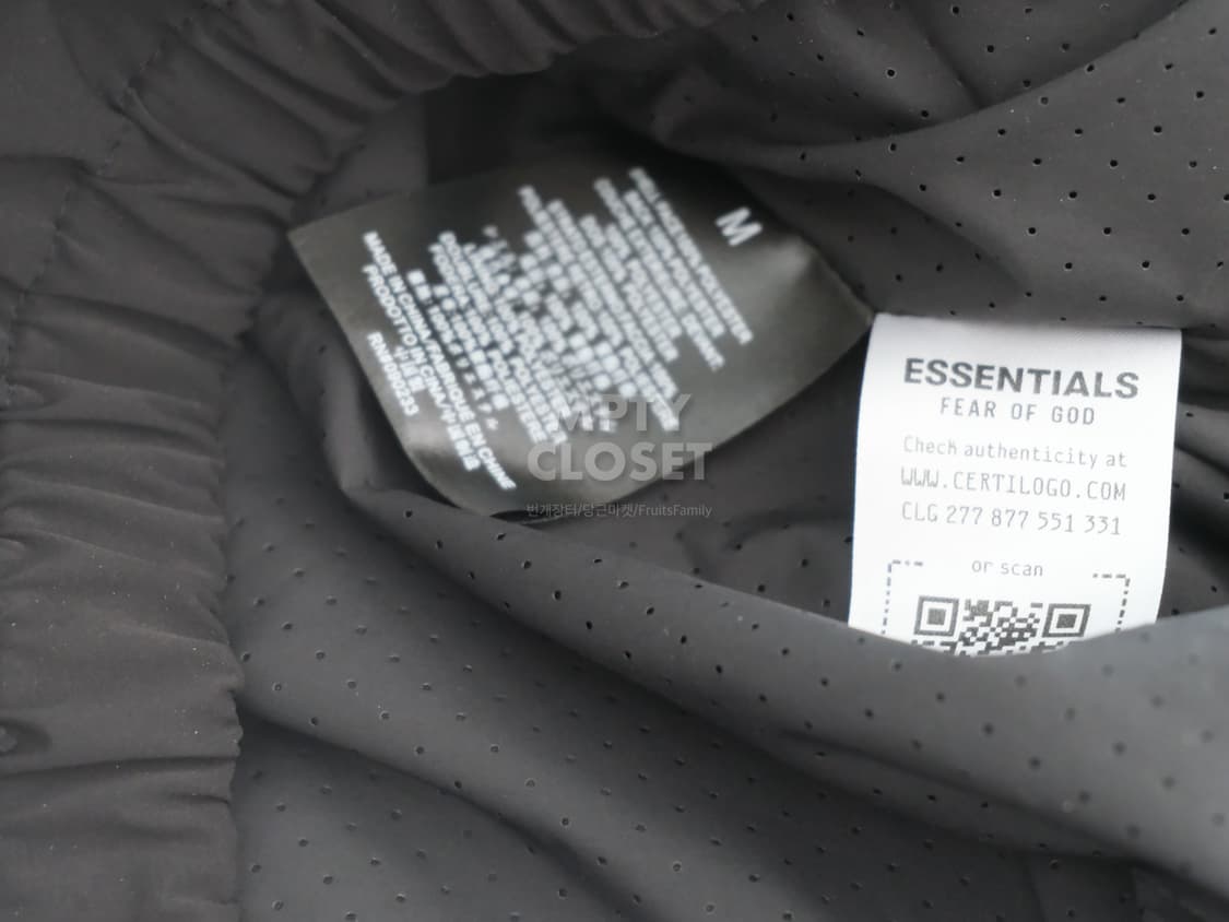 [M] 피어오브갓 에센셜 스포티 나일론 하프 집업 점퍼 아노락 상품이미지7