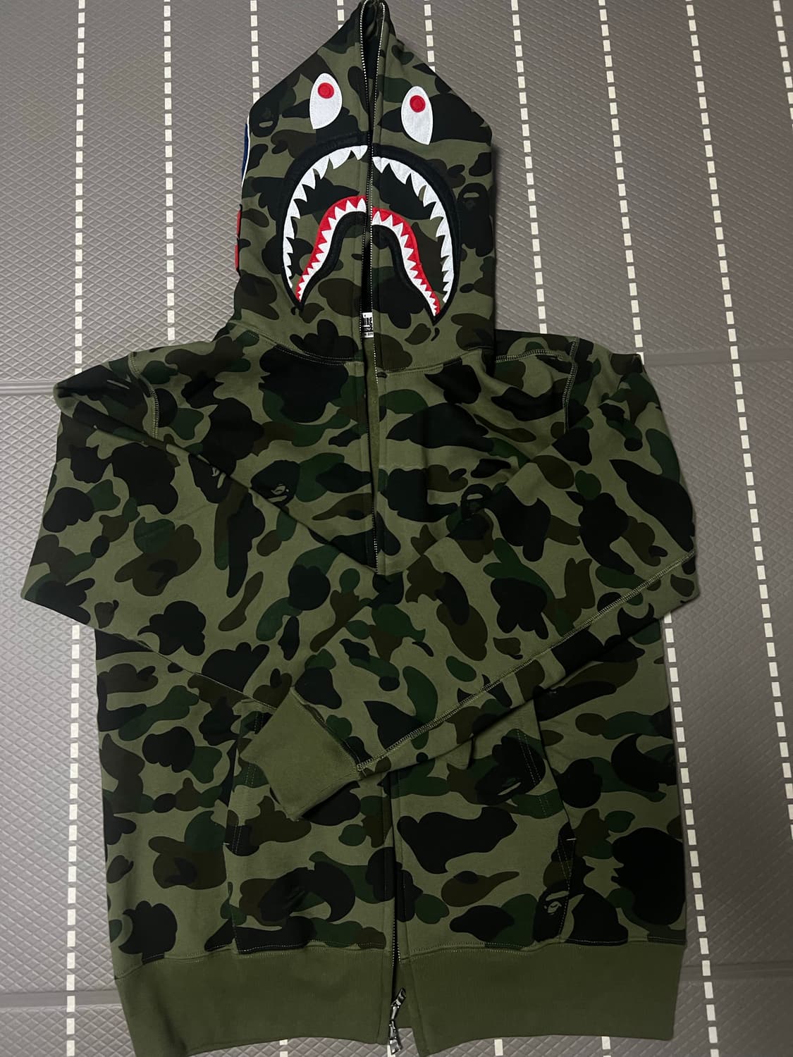 베이프 녹계 후드집업 /L 상품이미지1