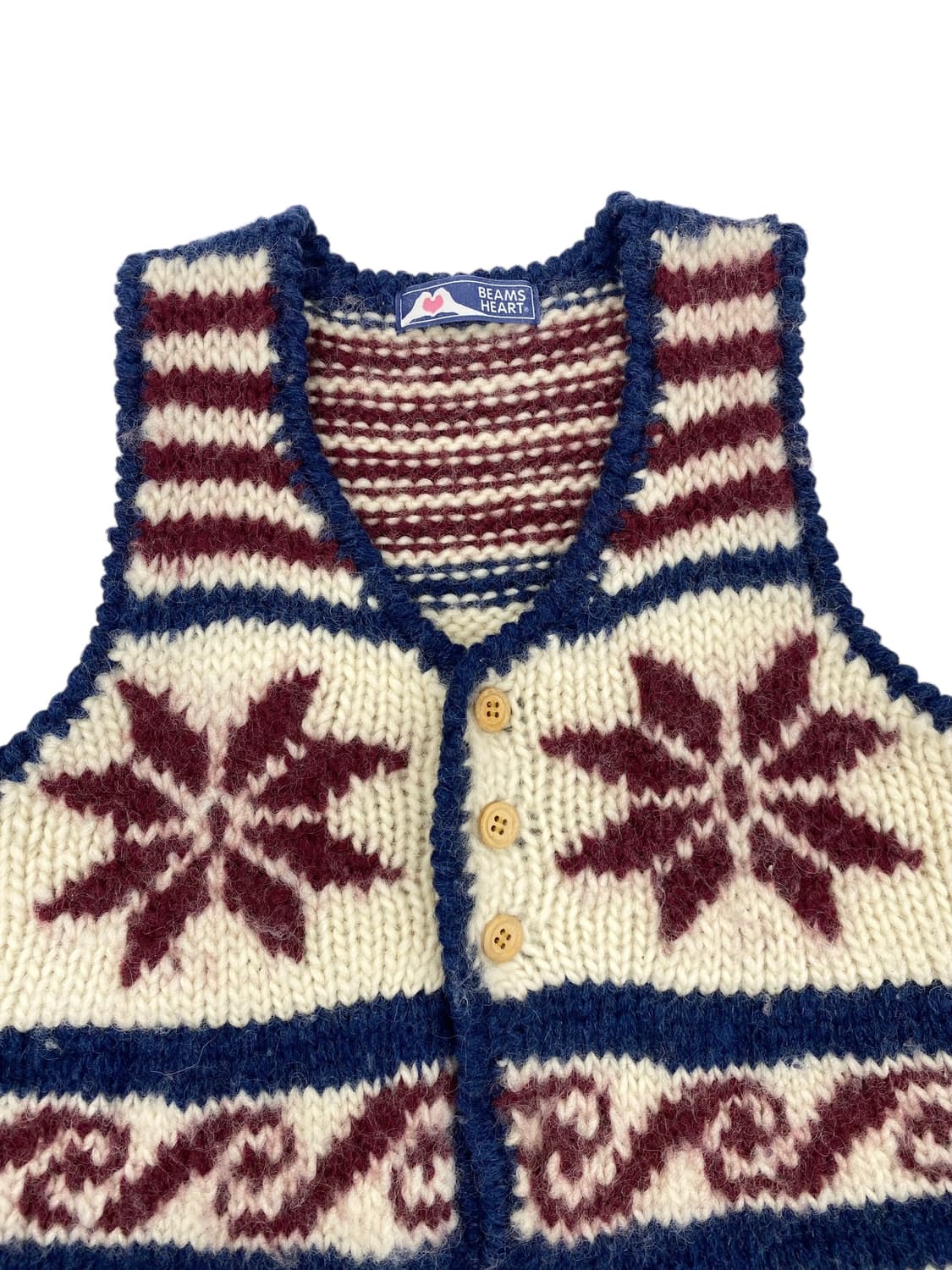 빔즈 하트 울 니트 베스트 상품이미지3