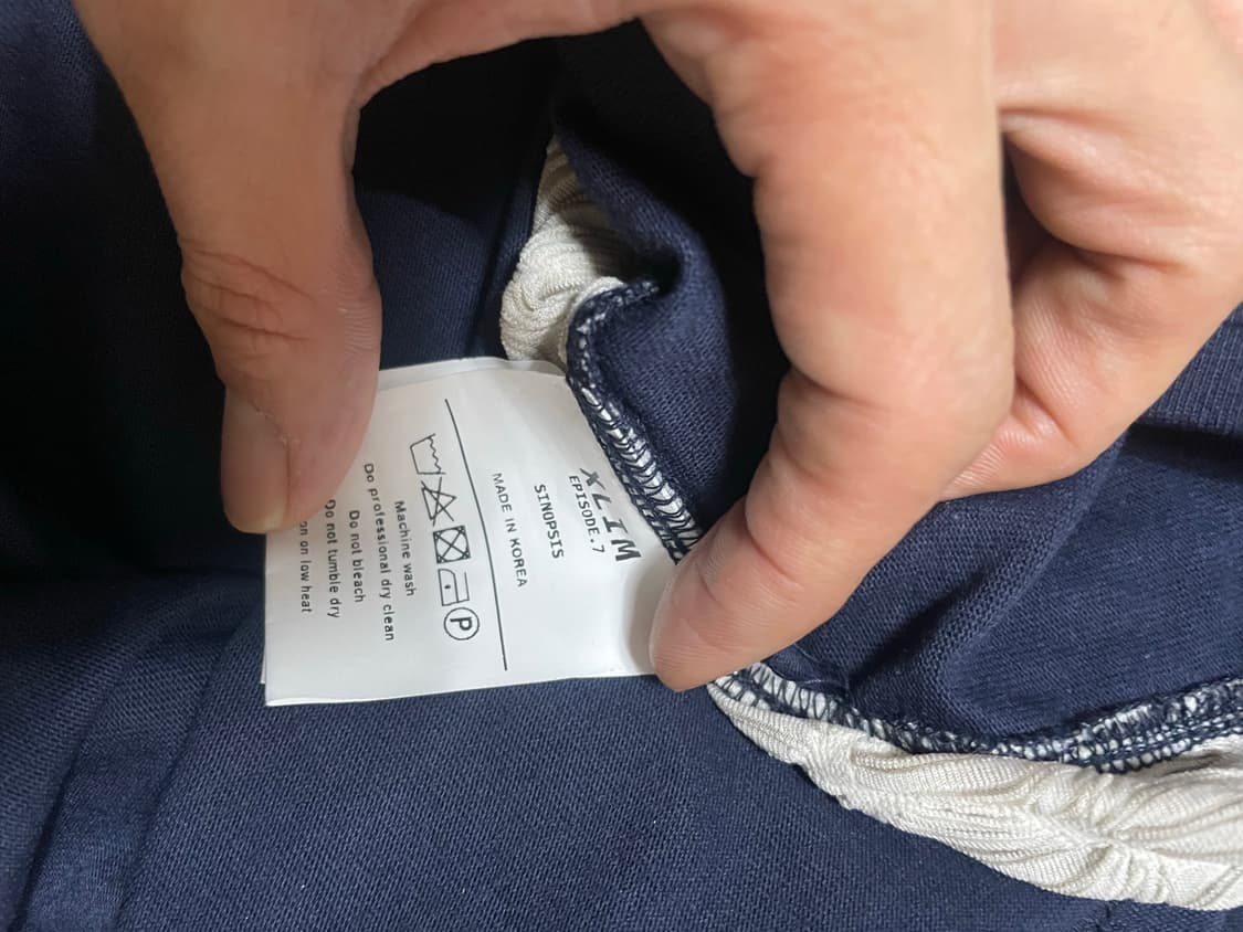 Xlim ep.07 네이비 반팔티셔츠 L사이즈 상품이미지4