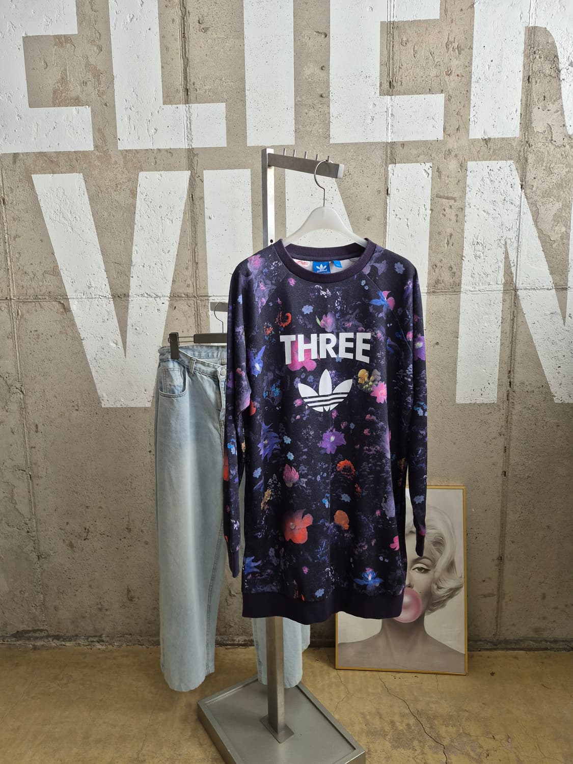 아디다스 플라워 롱맨투맨(TS 상품이미지1