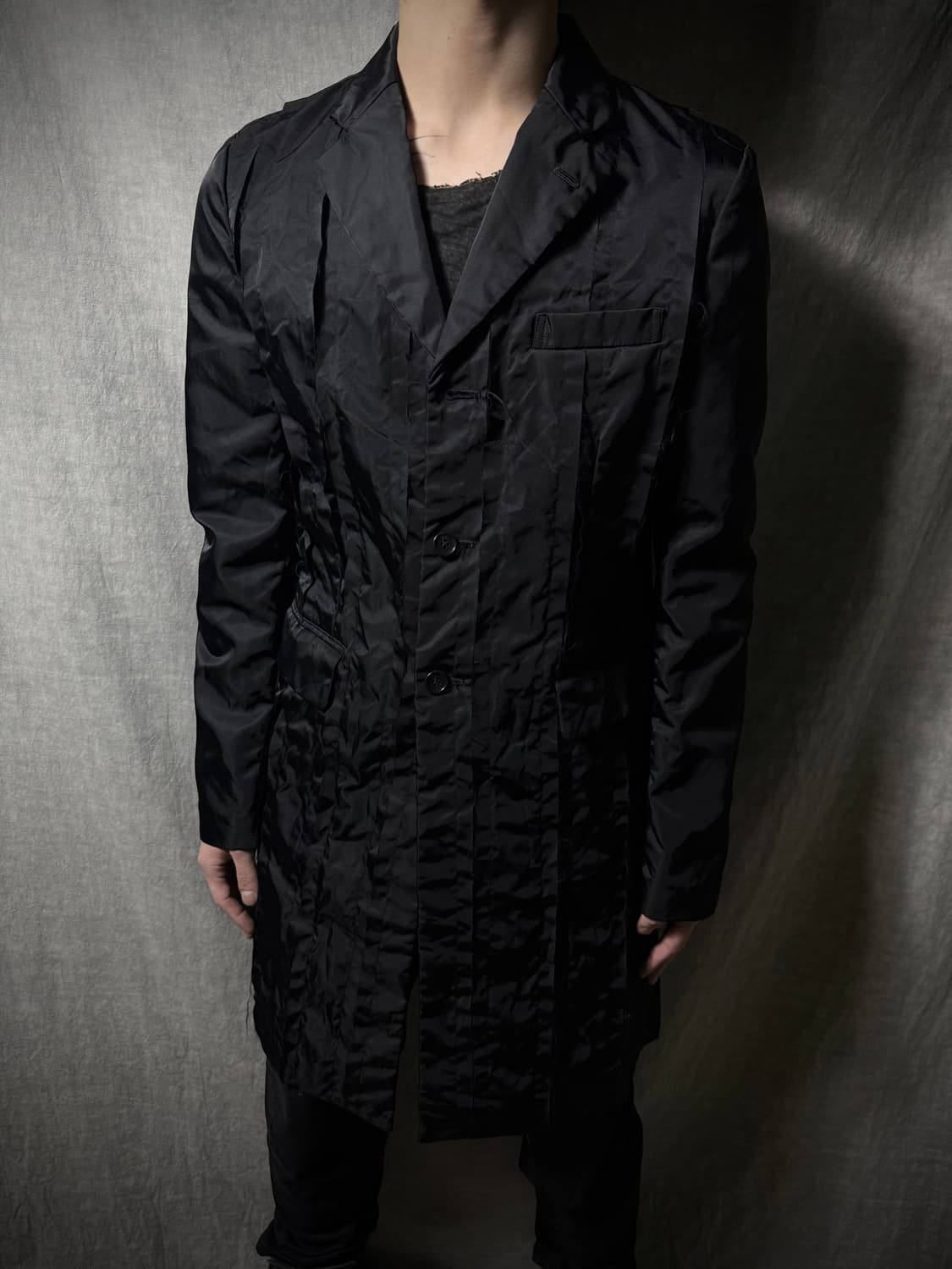 Comme des Gancon Black 19SS Cut Off Coat 상품이미지2