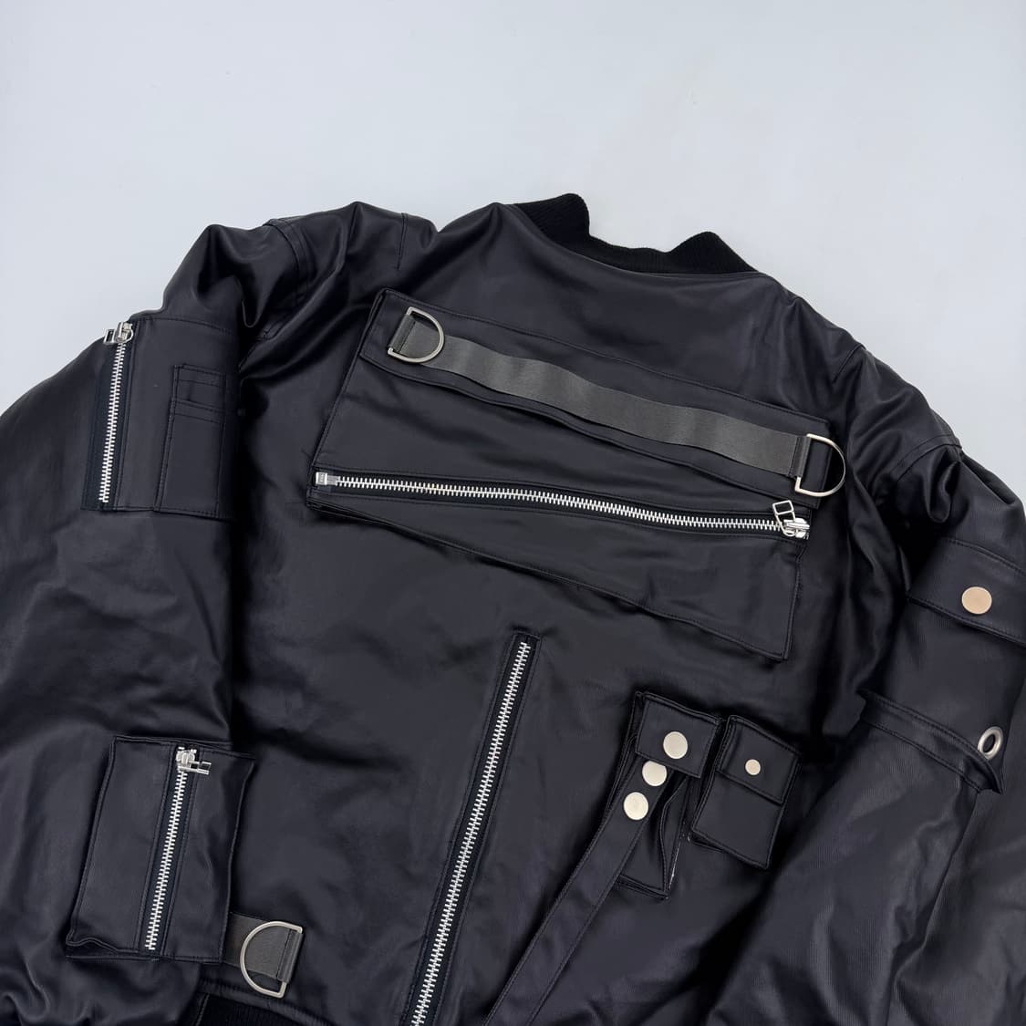 더스트블로우 멀티포켓 봄버 자켓 블랙 상품이미지7