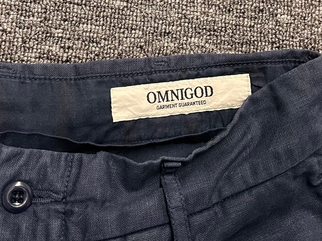 [27] 옴니갓 OMNIGOD 와이드 원턱 린넨팬츠  상품이미지3