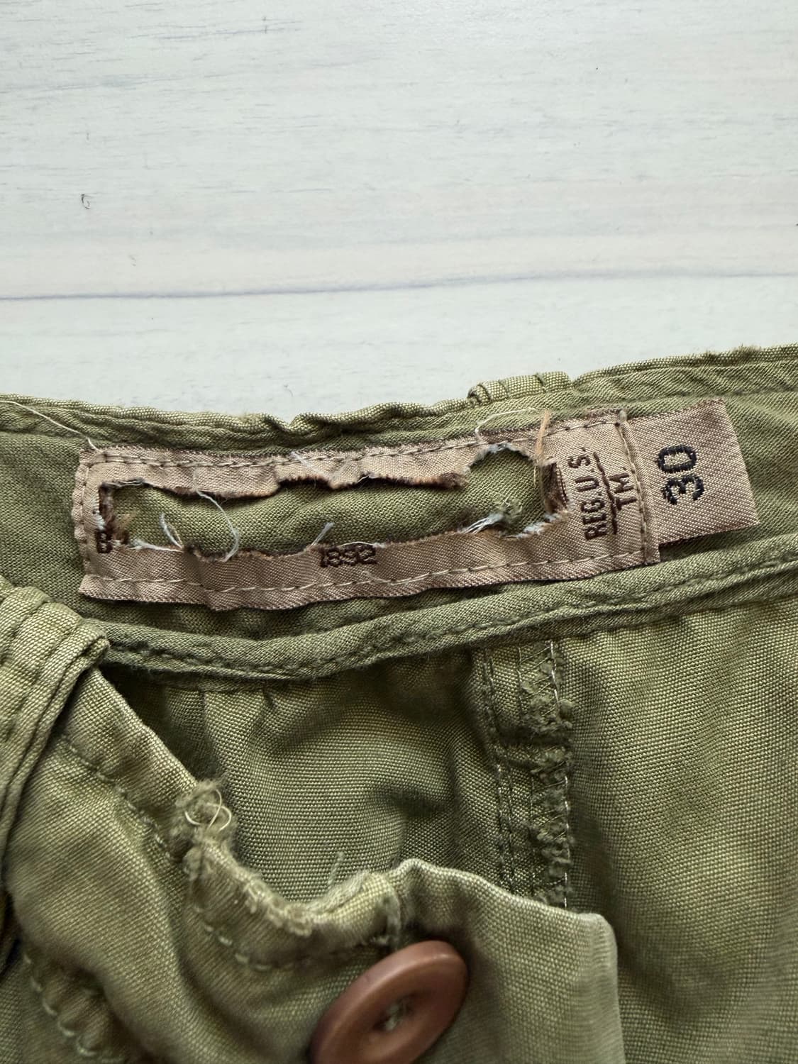 [31] vintage 미군 포켓 카고 팬츠 카키 상품이미지4