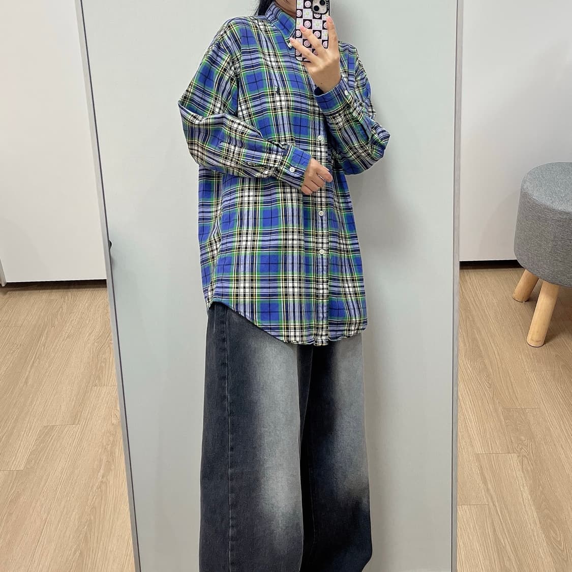 폴로 랄프로렌 자수포니 타탄체크 헤비코튼 셔츠 남방 상품이미지2