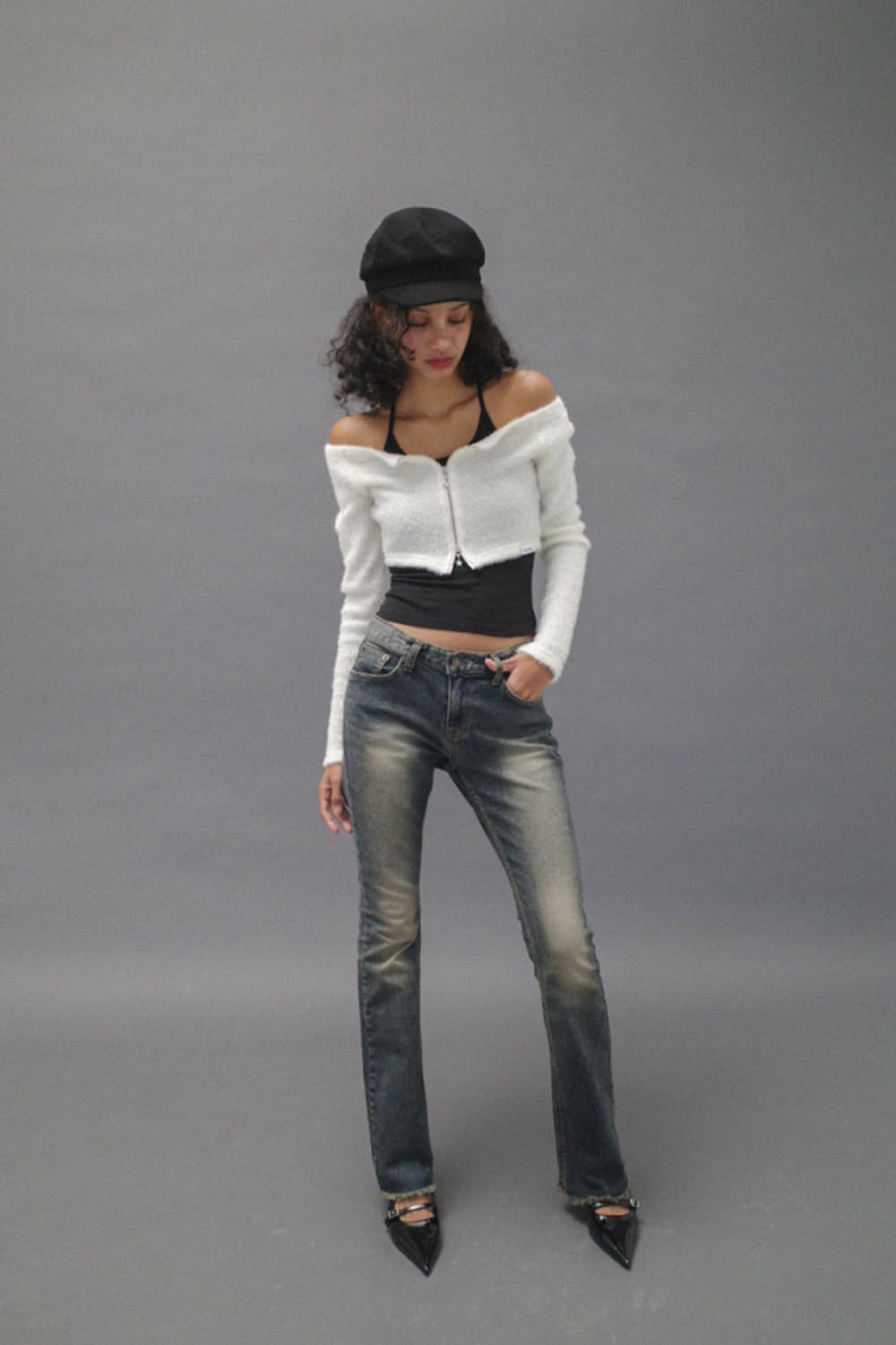 드라이로즈 bootcut logo 부츠컷 로고 팬츠 바지 상품이미지1