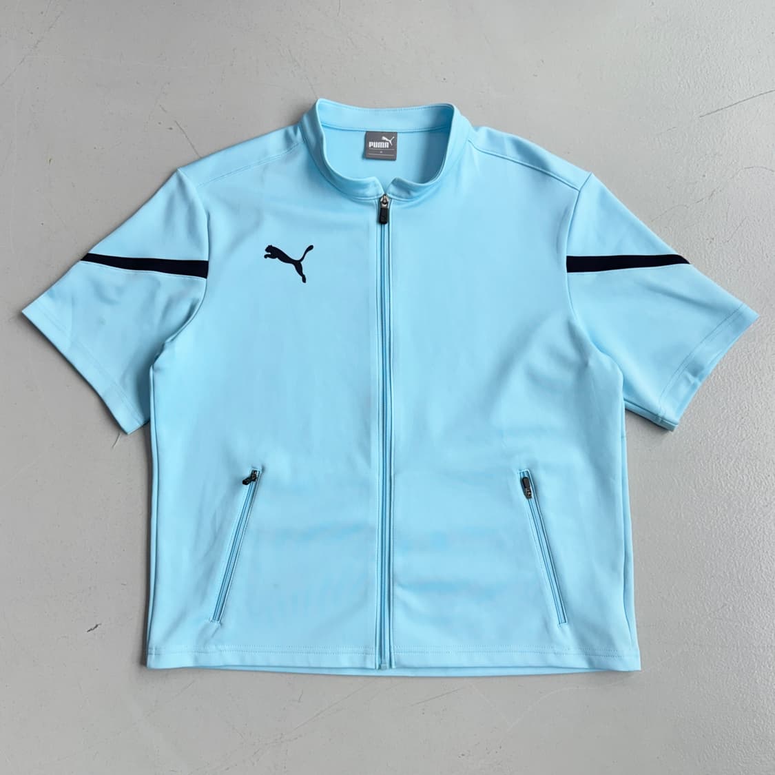 PUMA 푸마 하늘색 블록코어 반팔 져지 집업 상품이미지2