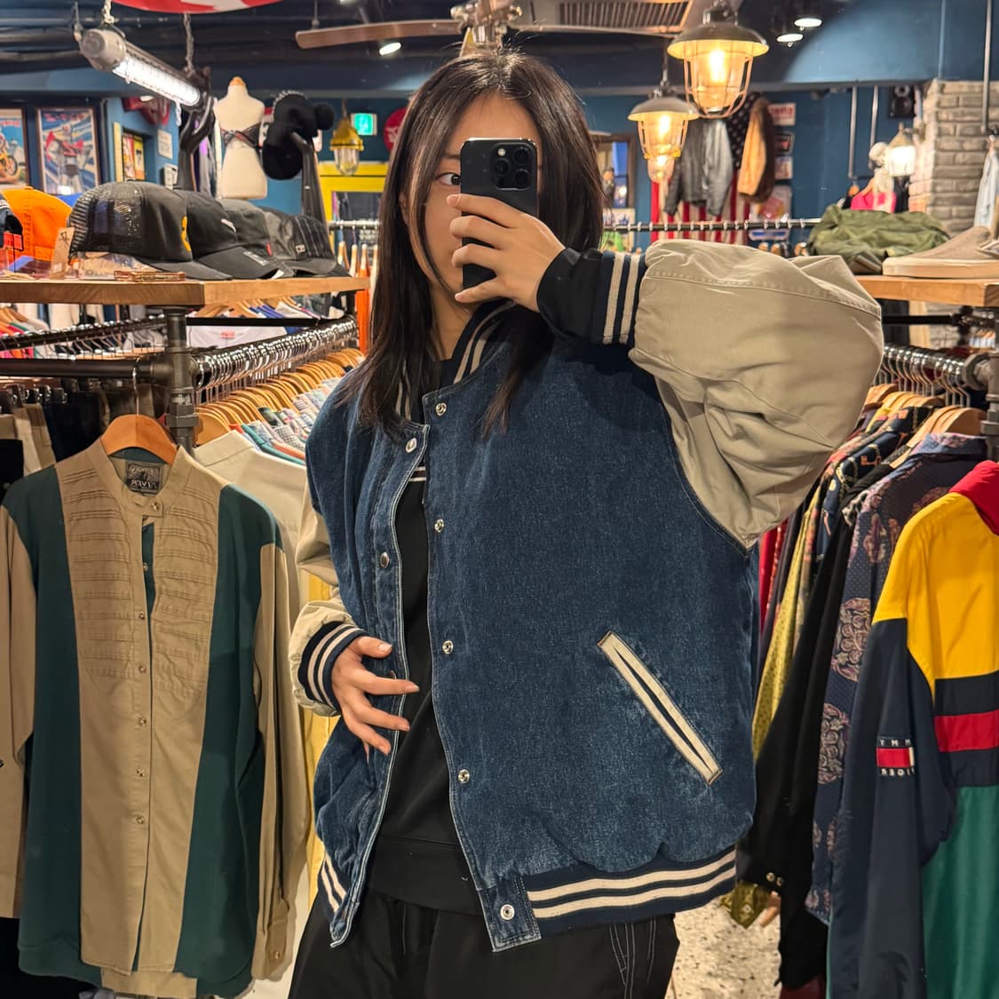 NORTHWEST 빈티지 데님 바시티 자켓 상품이미지3