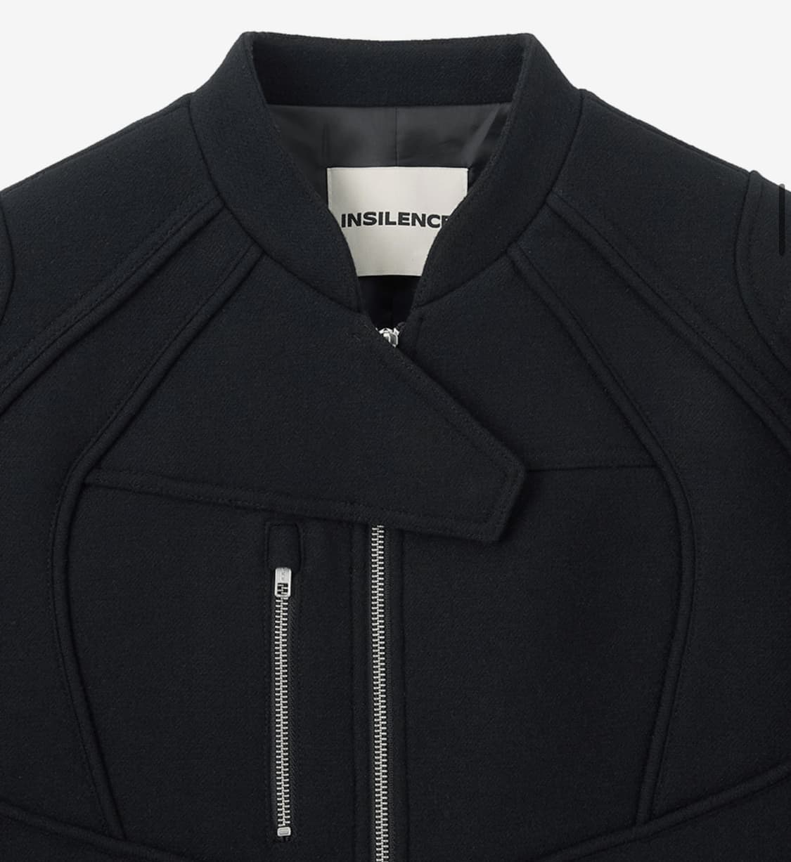 인사일런스  울 레이싱 자켓 BLACK L사이즈 상품이미지5