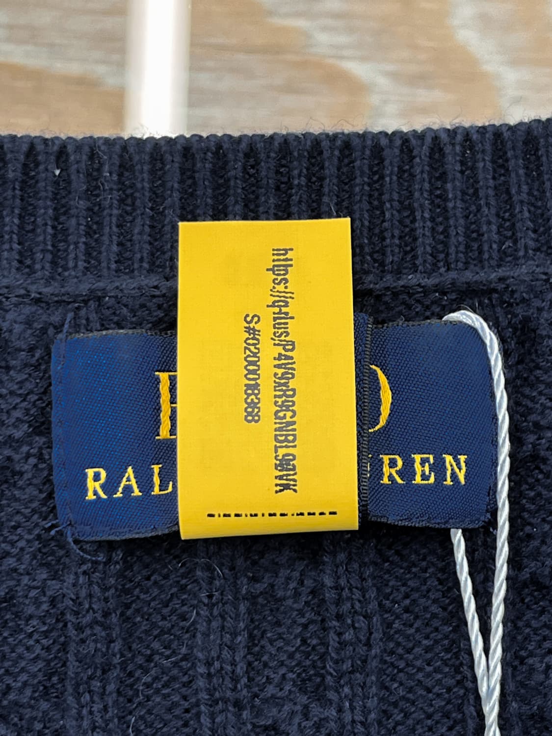 폴로 랄프 로렌 QR 라벨 케이블 가디건 상품이미지6