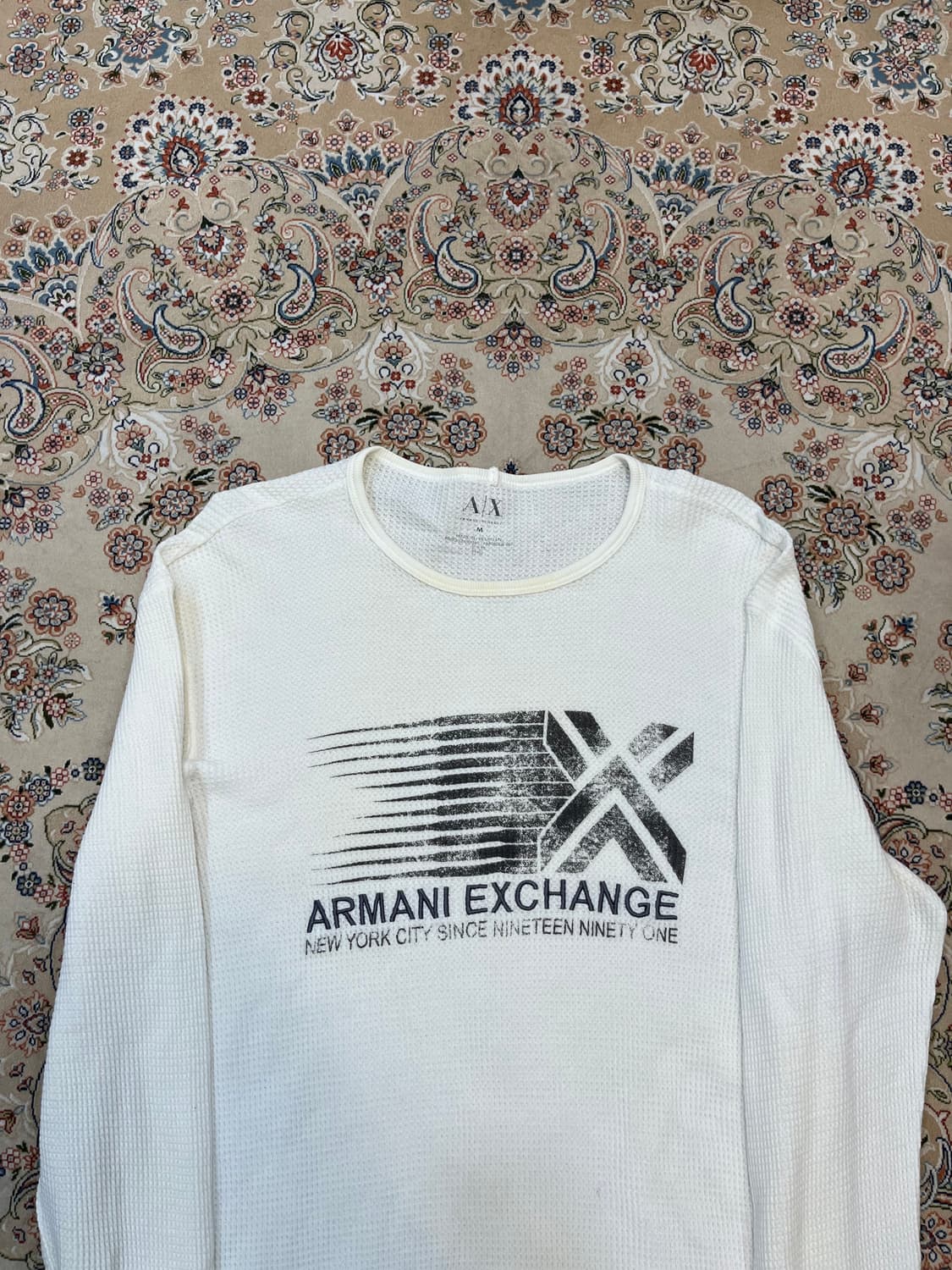 아르마니 익스체인지 프린팅 와플 롱슬리브 상품이미지2