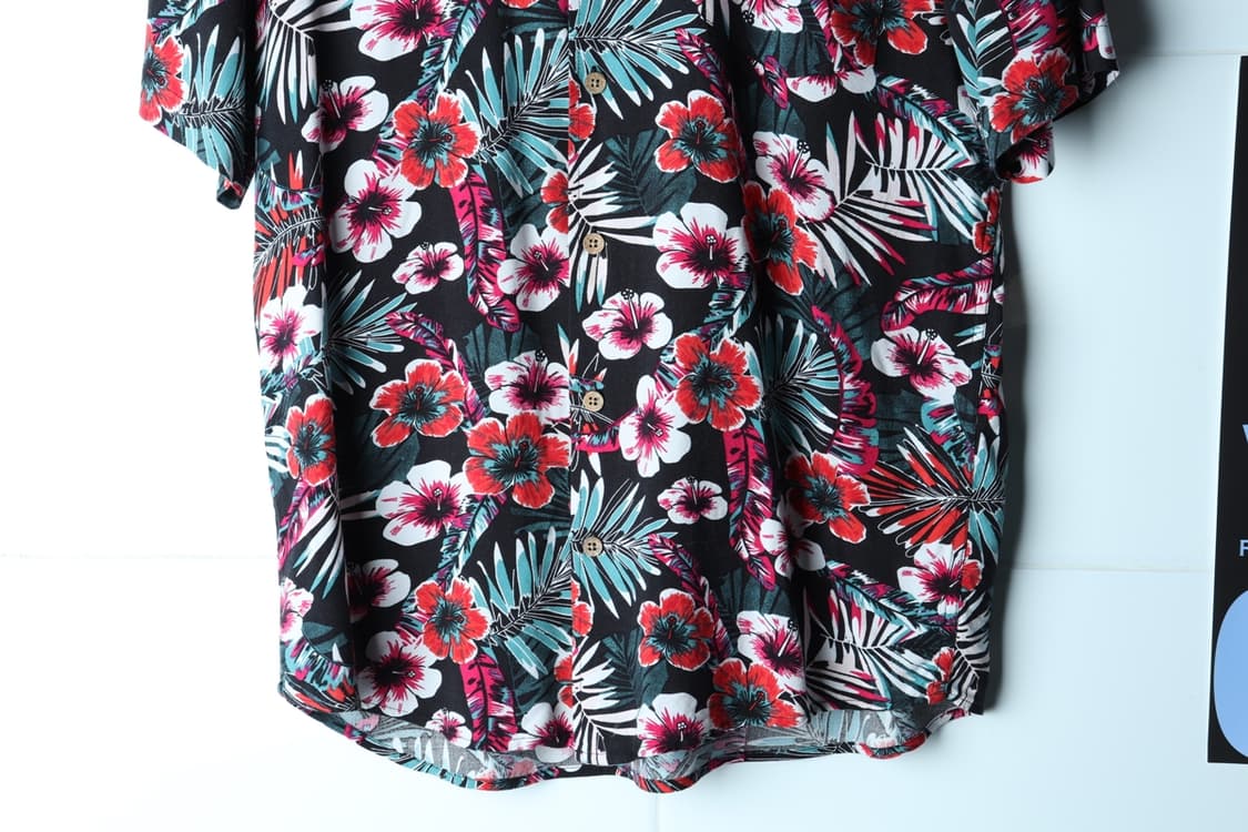 (XL) 브랜드빈티지 반팔셔츠 남방 USA 하와이안 꽃무늬-H33087 상품이미지4