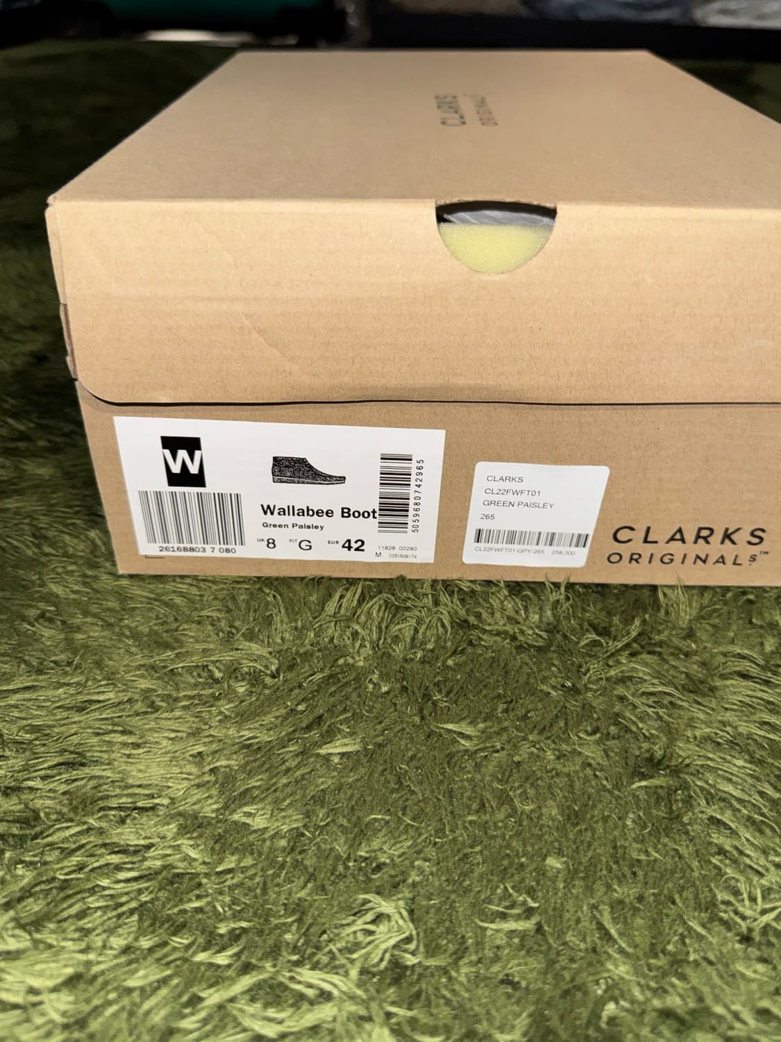 [265] Clarks 클락스 왈라비 부츠 그린 페이즐리 상품이미지9