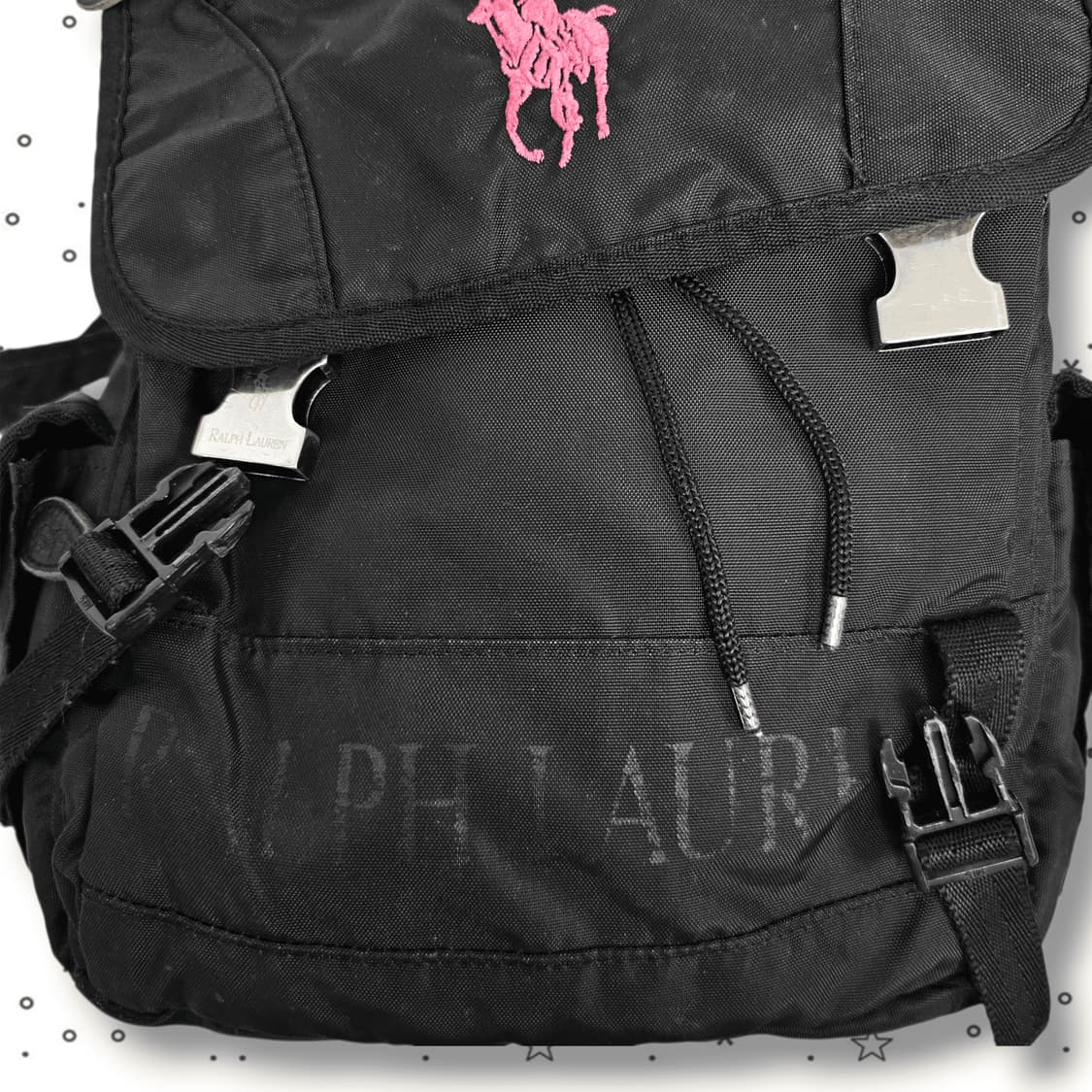 POLO 폴로 랄프로렌 핑크 포니 나일론 복조리 백팩 상품이미지7