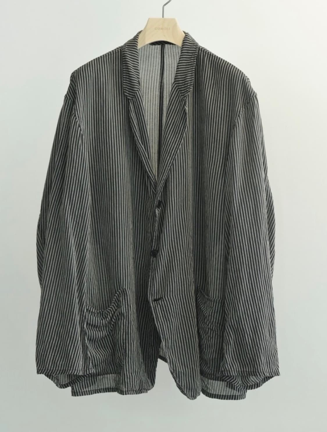 [26] 코모리 실크 코튼 스트라이프 자켓 상품이미지1