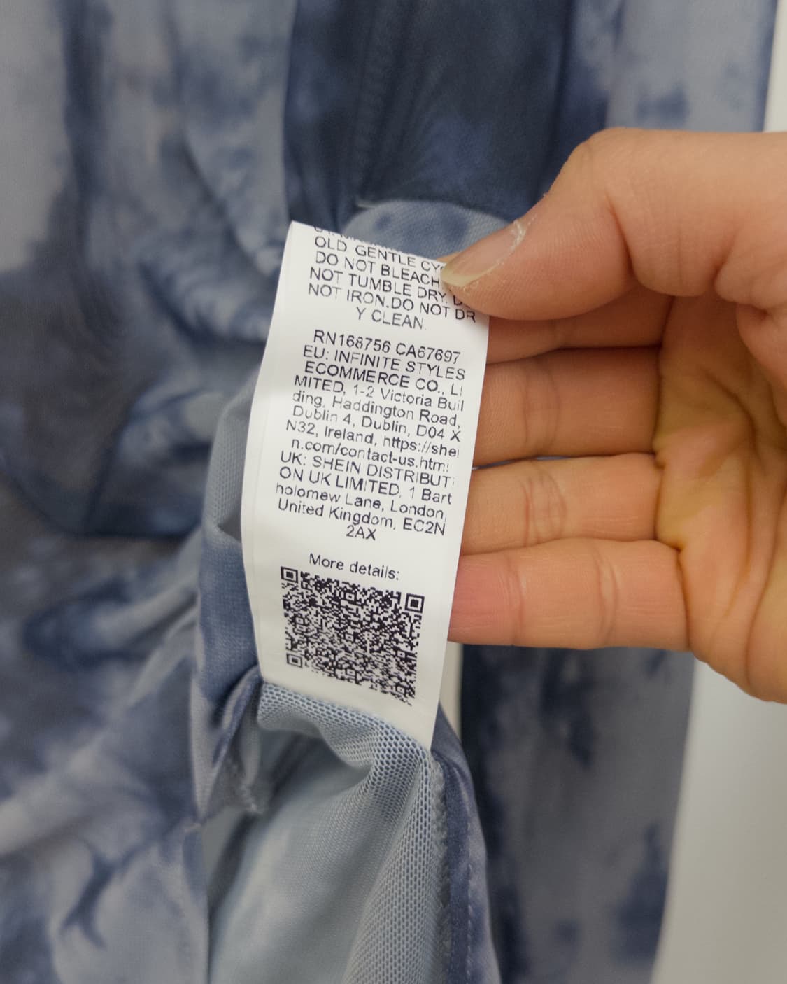 tie-dye draped slit mesh top 상품이미지9