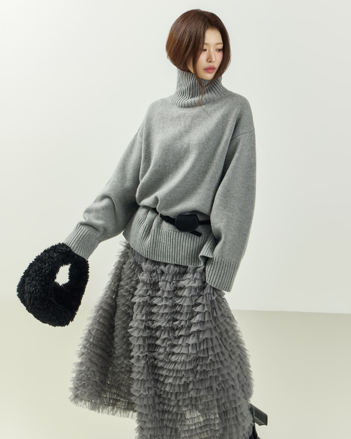 딘트 서울 베스트셀러 쉬폰 샤 스커트 새 것 상품이미지4