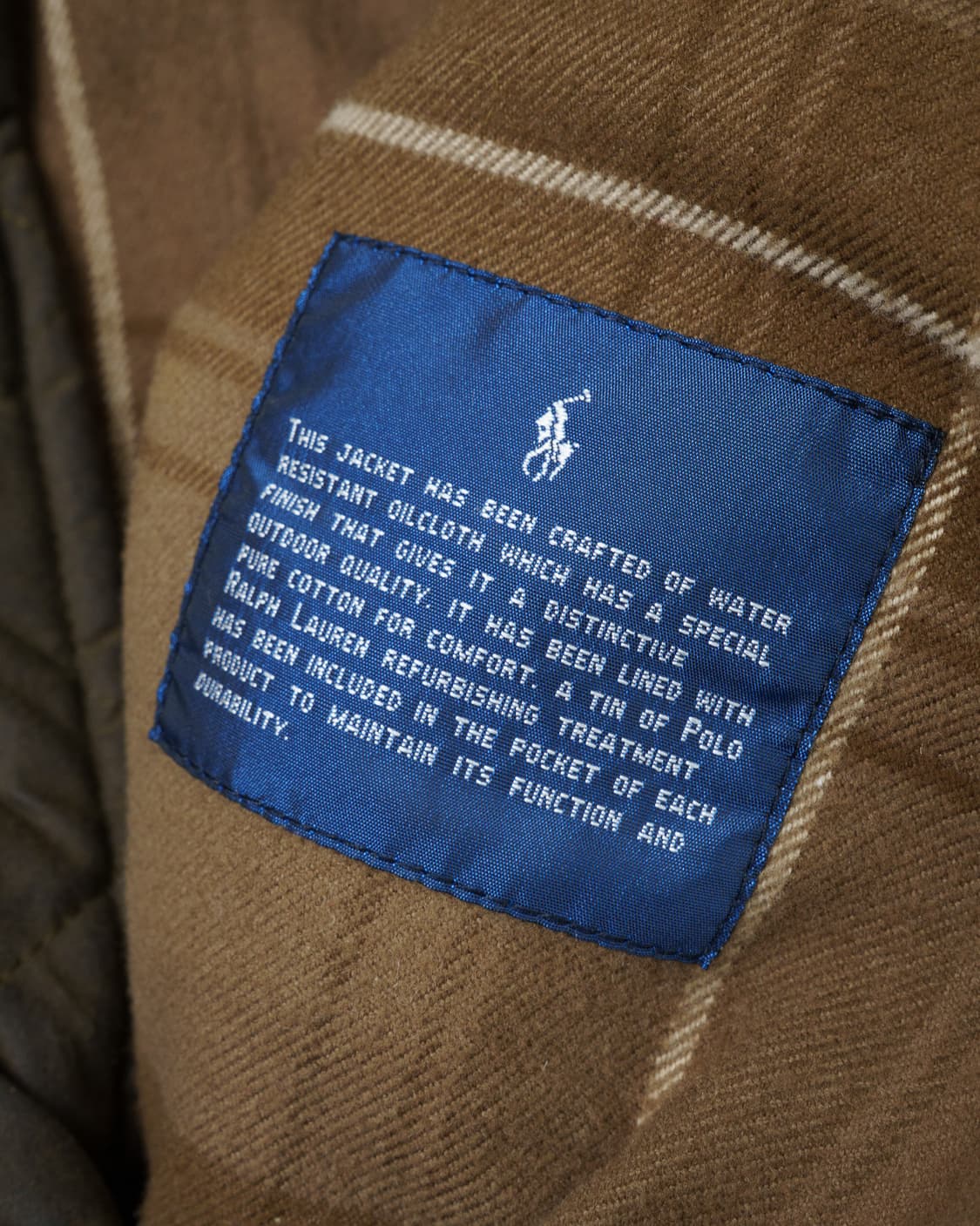 (L) 폴로 왁스 코튼 퀼팅 봄버 자켓 상품이미지5